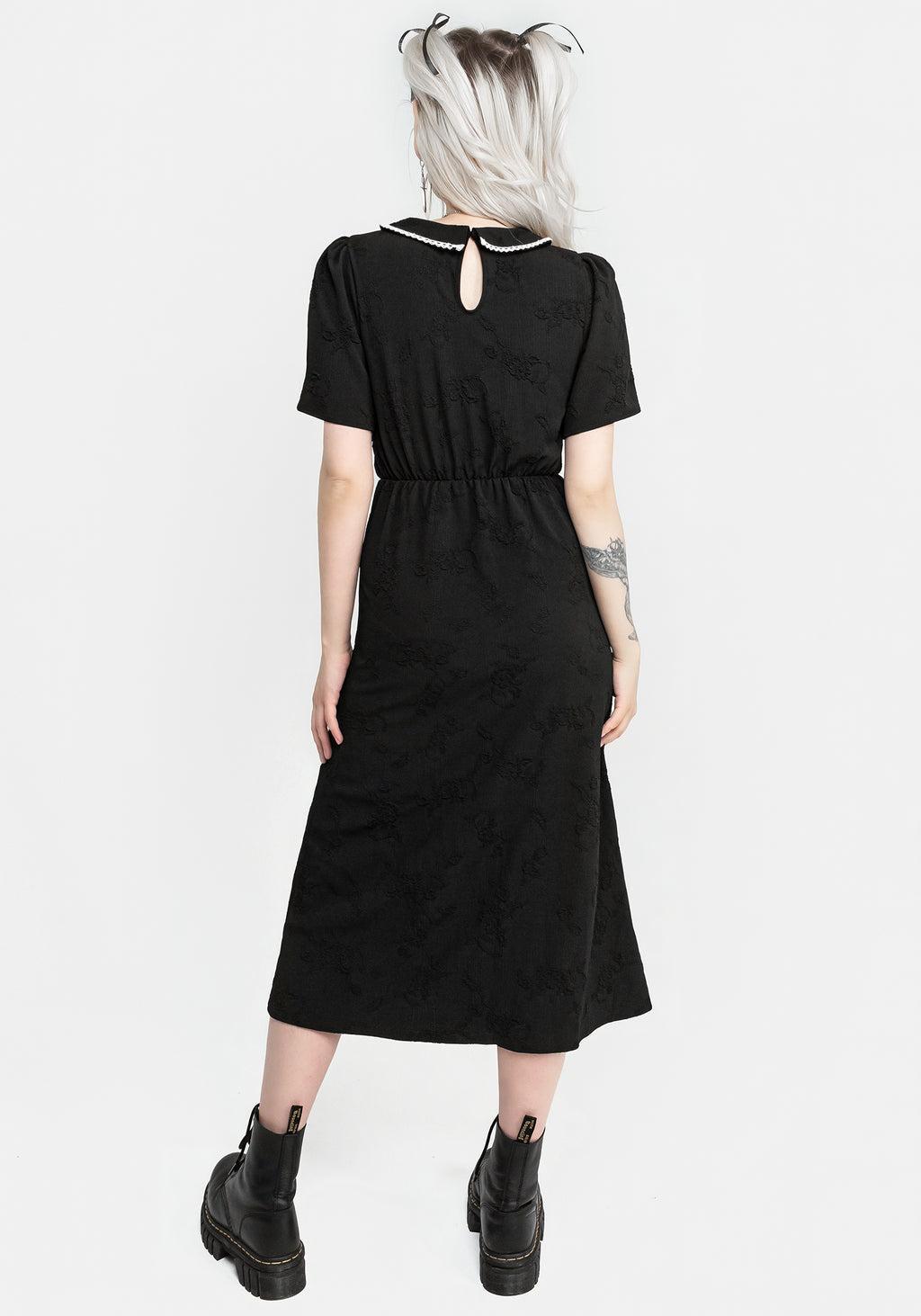 Medea Button Front Collared Midi Dress Product Image