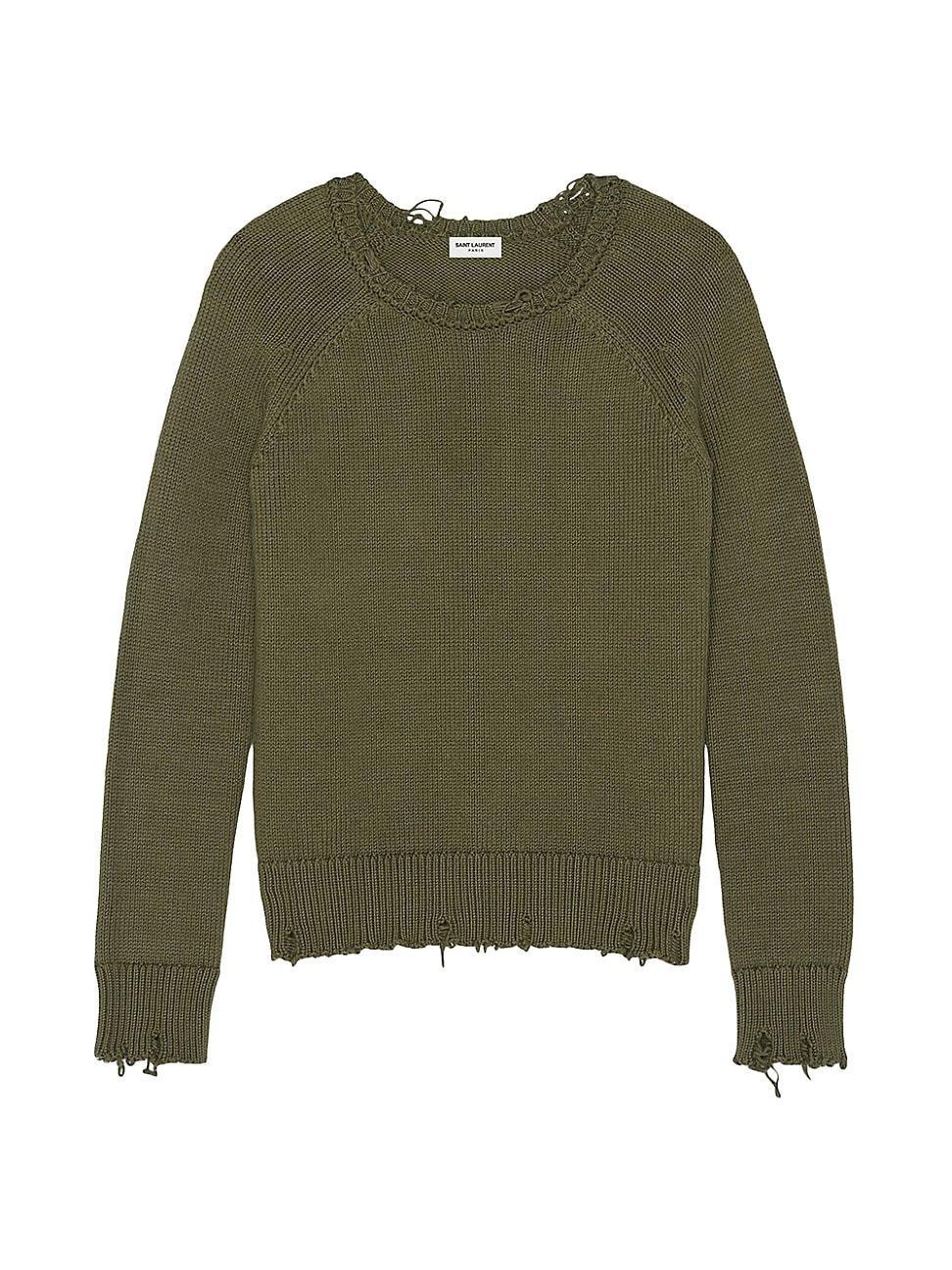 Mens Destroyed Knit Sweater Product Image