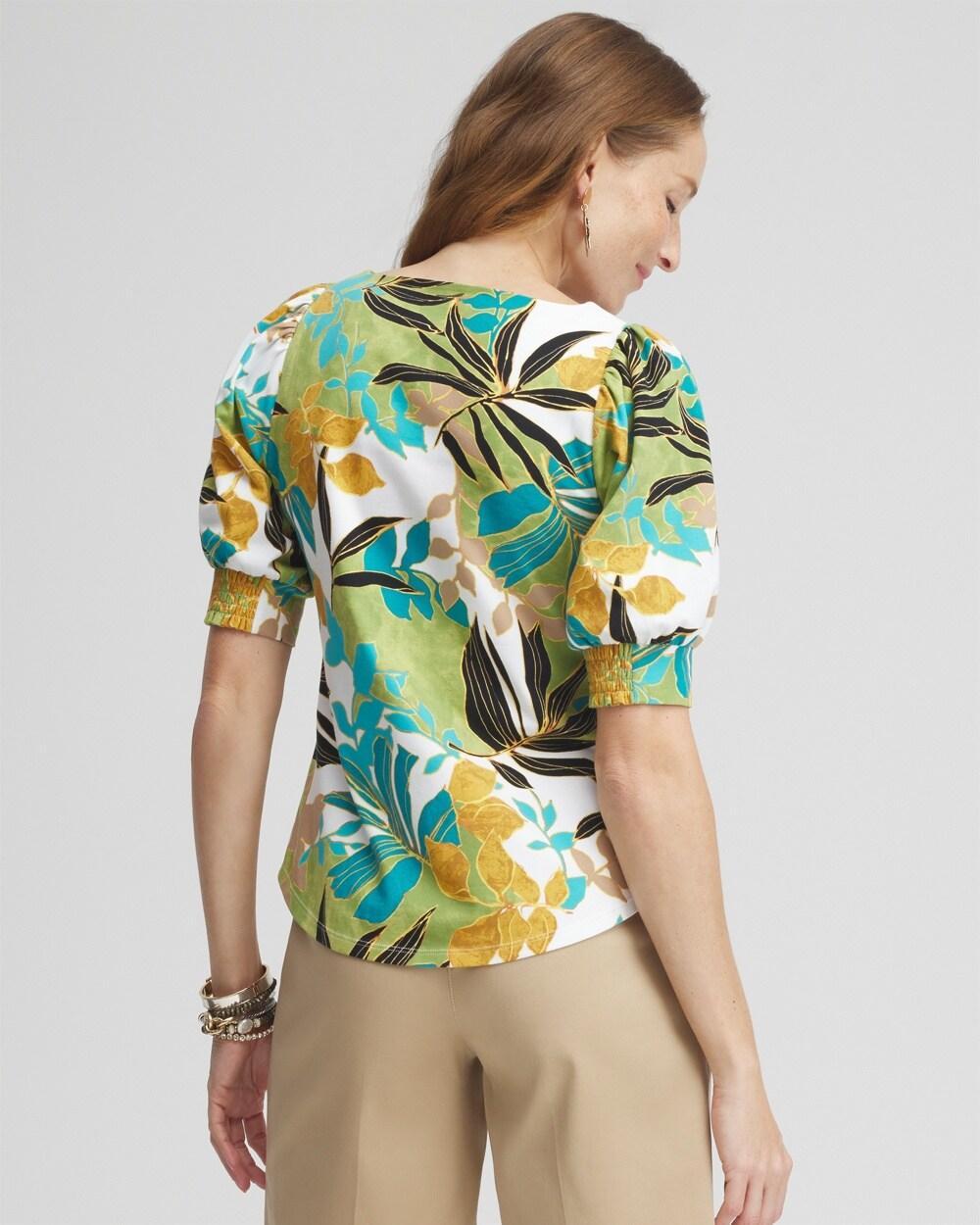 Palm Print Square Neck Top Product Image