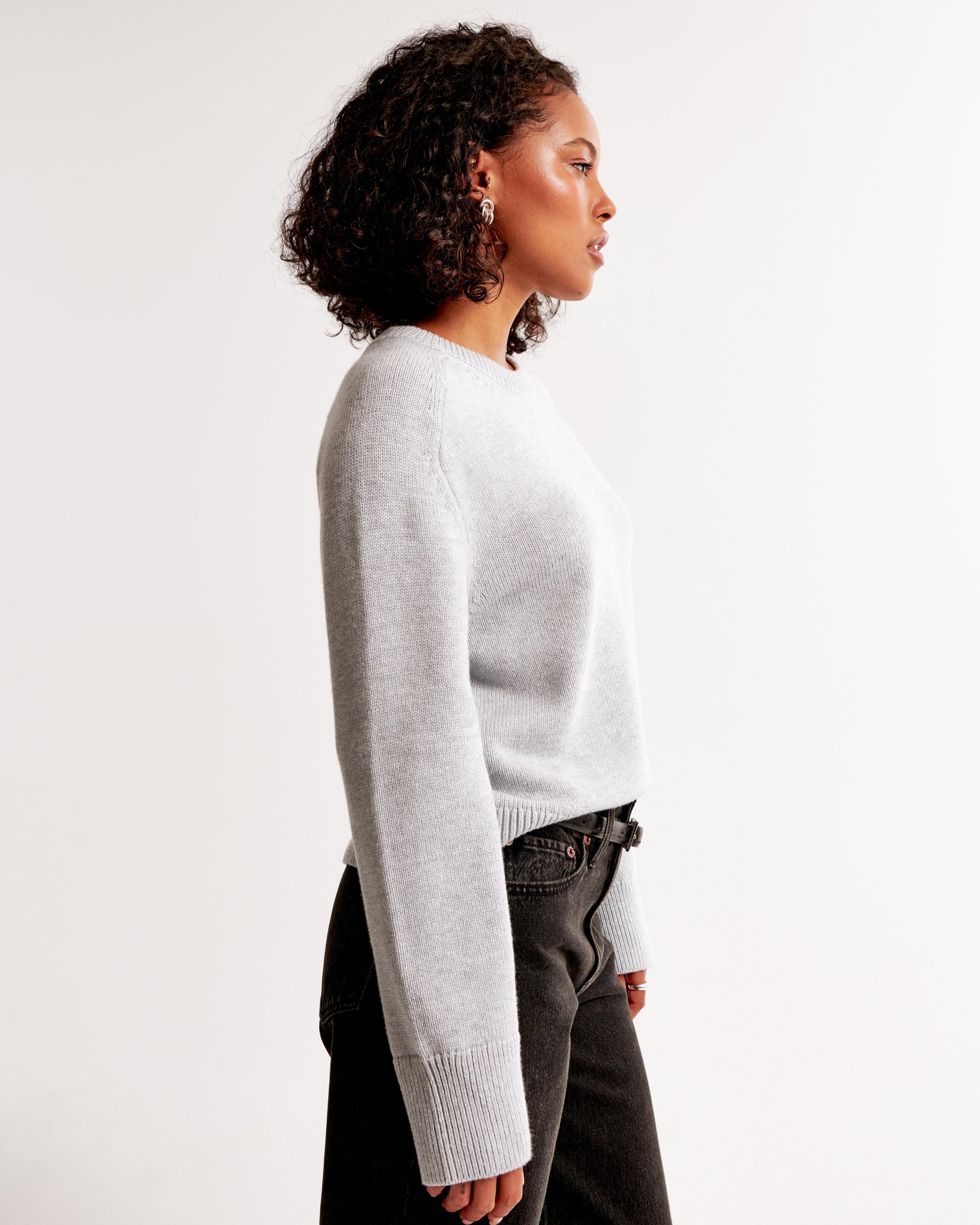 The A&F Madeline Cotton-Blend Crew Sweater Product Image