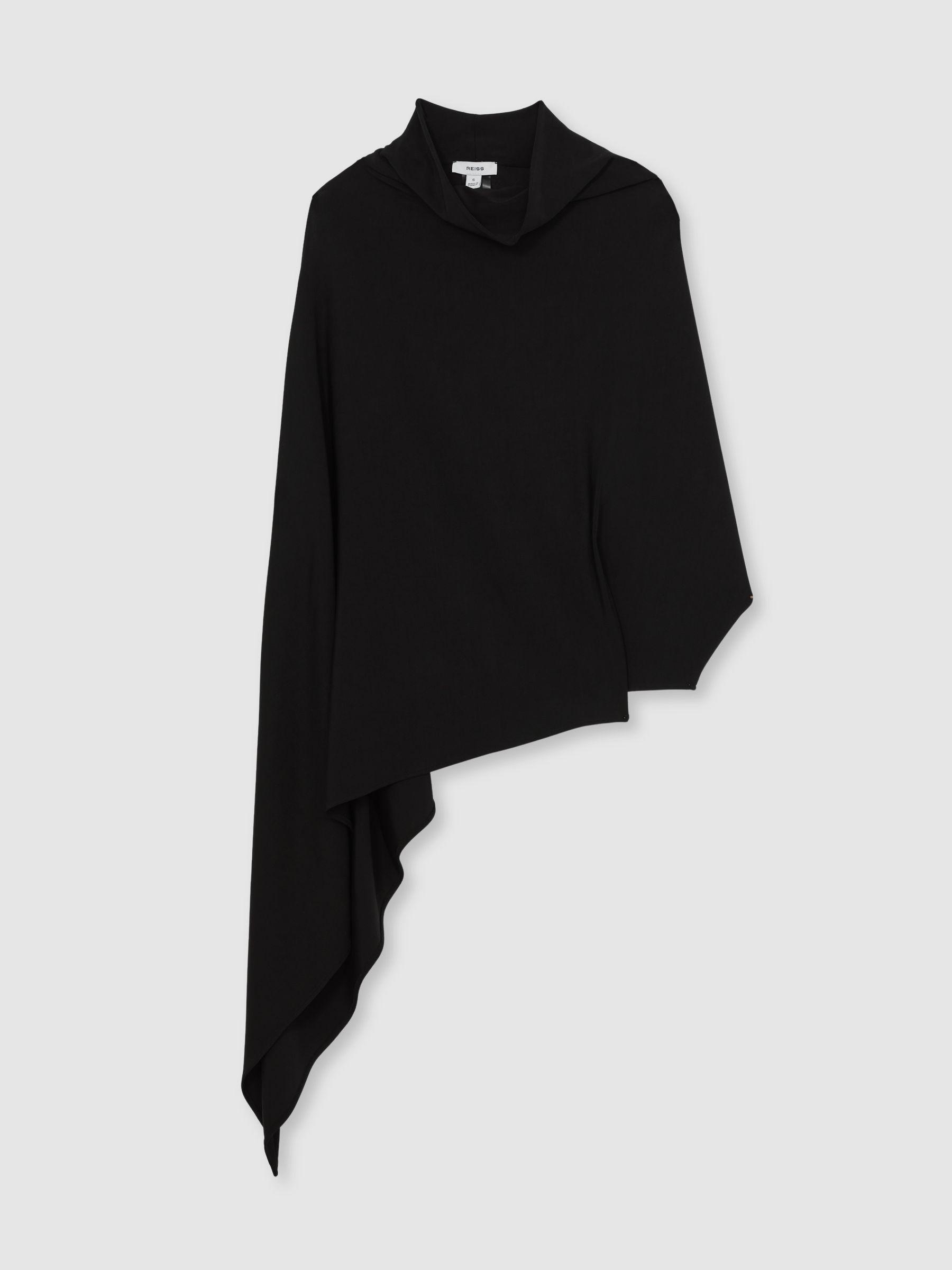 Cape Detail Top in Black Product Image