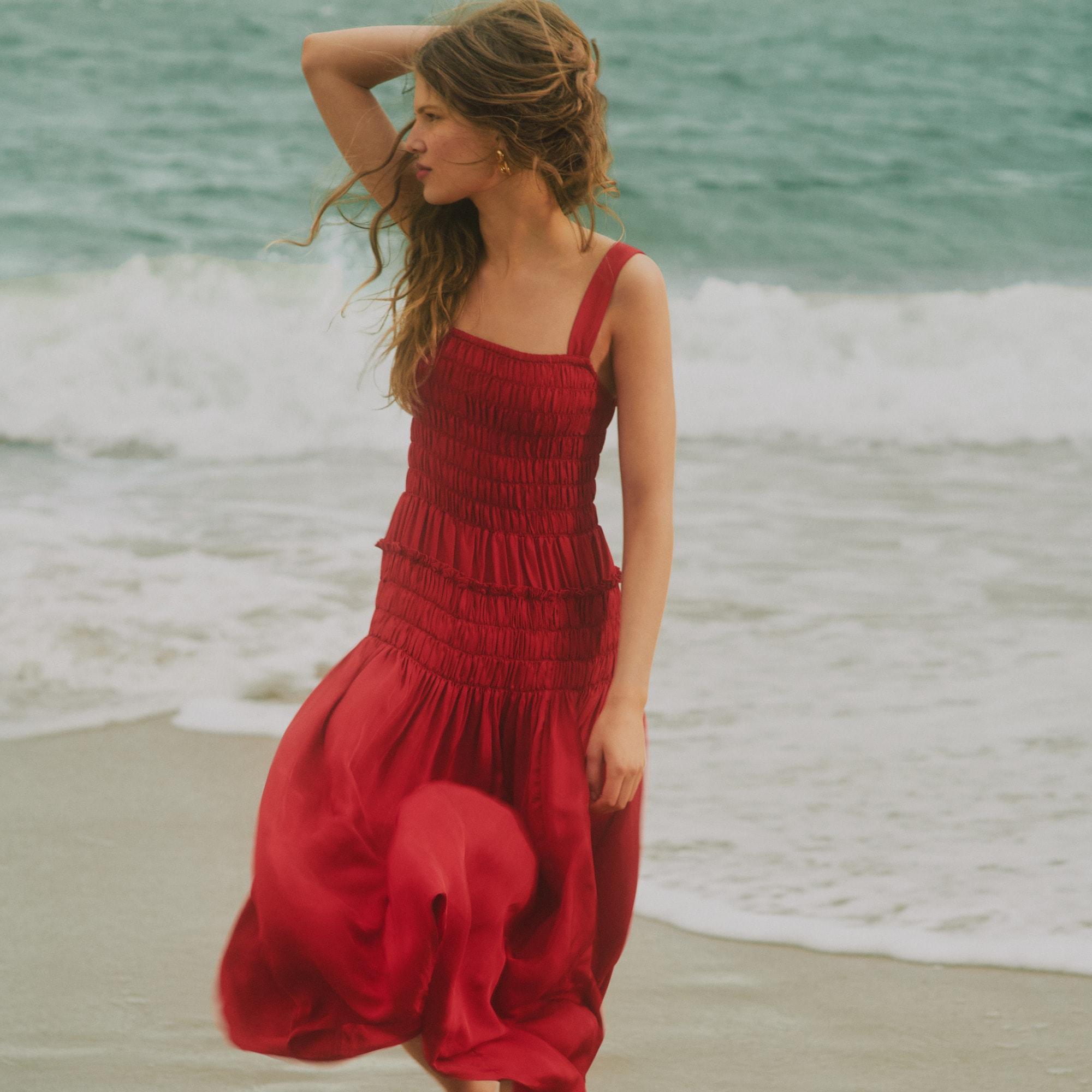 Smocked midi dress Product Image