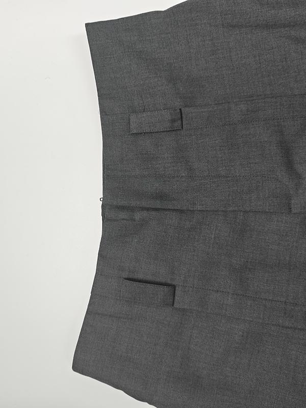 Loose Wide Pants High-Waisted Pleated Split-Front Pants Trousers Product Image