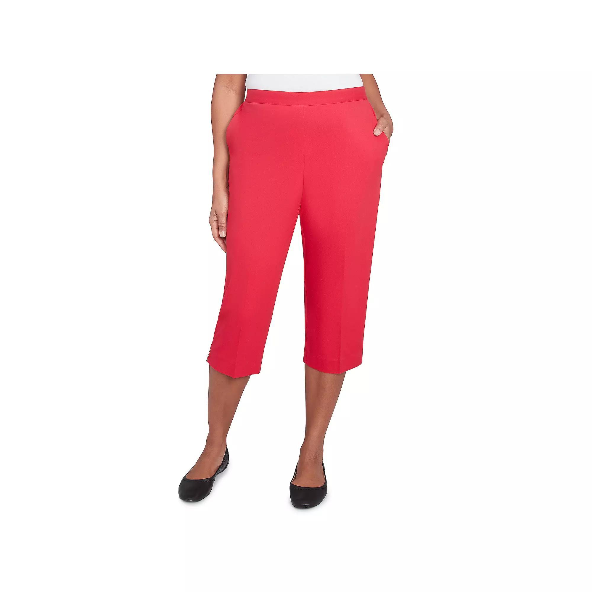 Women's Alfred Dunner Star Studded Capri Pants,  Product Image
