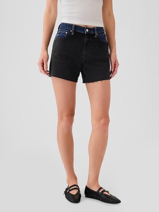 4" High Rise Girlfriend Denim Shorts Product Image