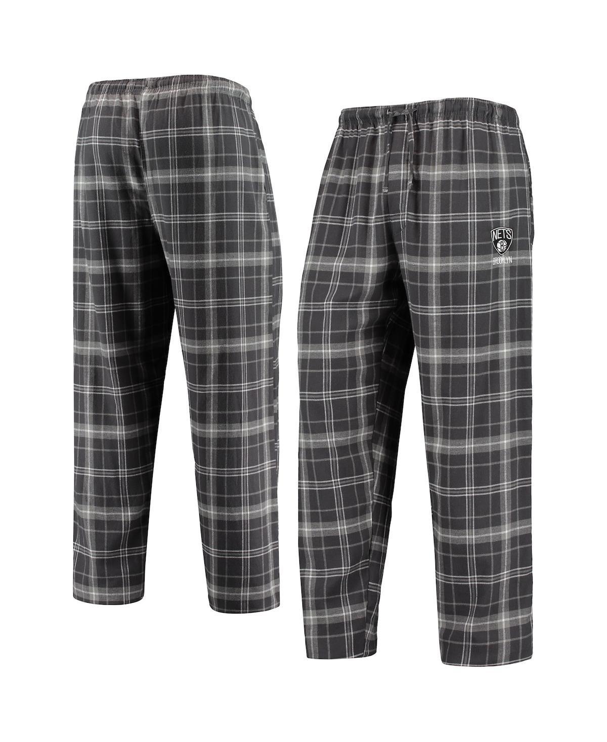 Mens Concepts Sport Charcoal Brooklyn Nets Ultimate Plaid Flannel Pajama Pants - Charcoal Product Image