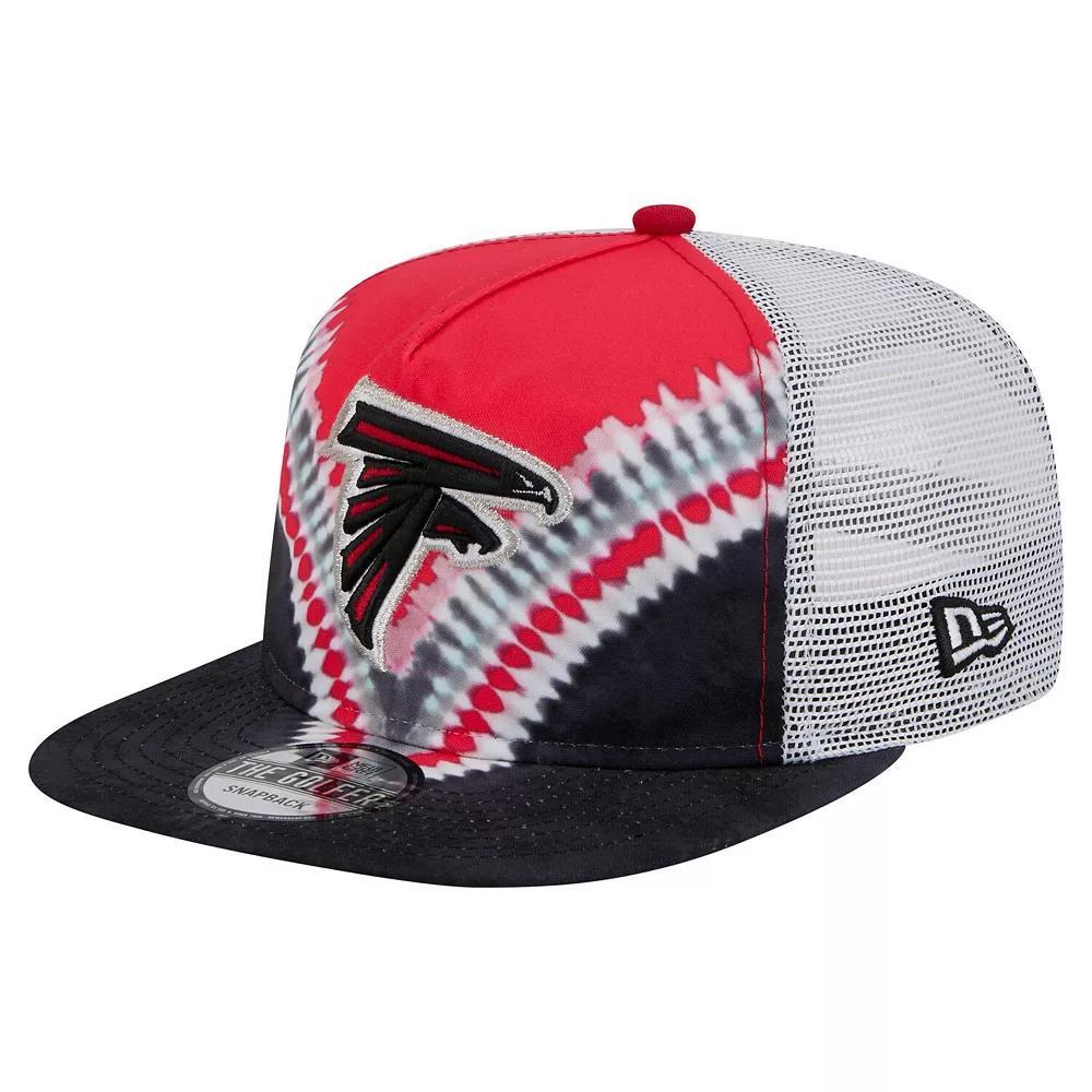 Men's New Era Red/Black Atlanta Falcons Throwback Dye Golfer Snapback Hat Product Image