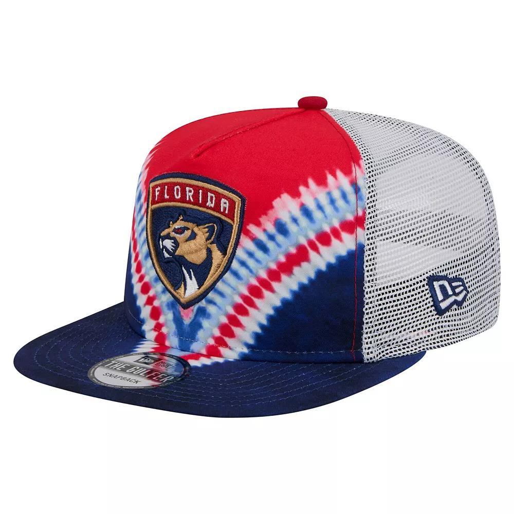 Men's New Era  Navy/Red Florida Panthers Throwback V-Dye Adjustable Golfer Hat, Pnt Blue Product Image