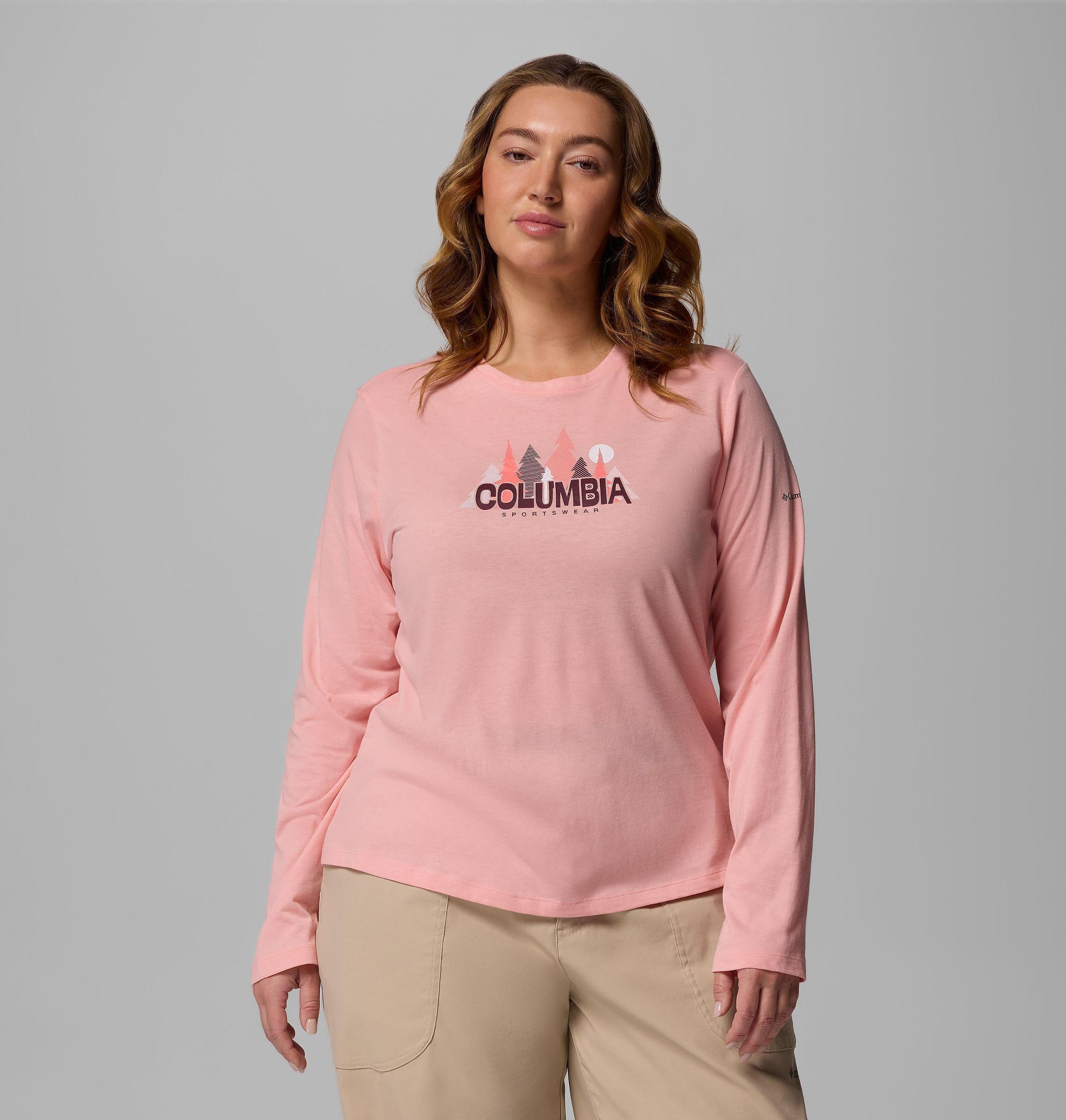 Columbia Womens Ruby Springs Graphic Long Sleeve T-Shirt - Plus Size- Product Image