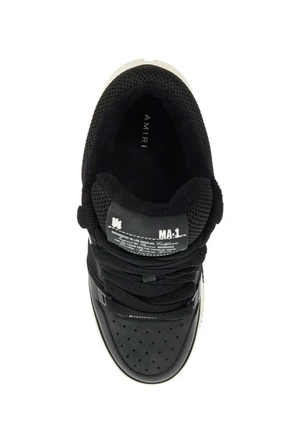 AMIRI Black Low Top Sneakers With Logo Detail In Tech Fabric And Leather Man Product Image