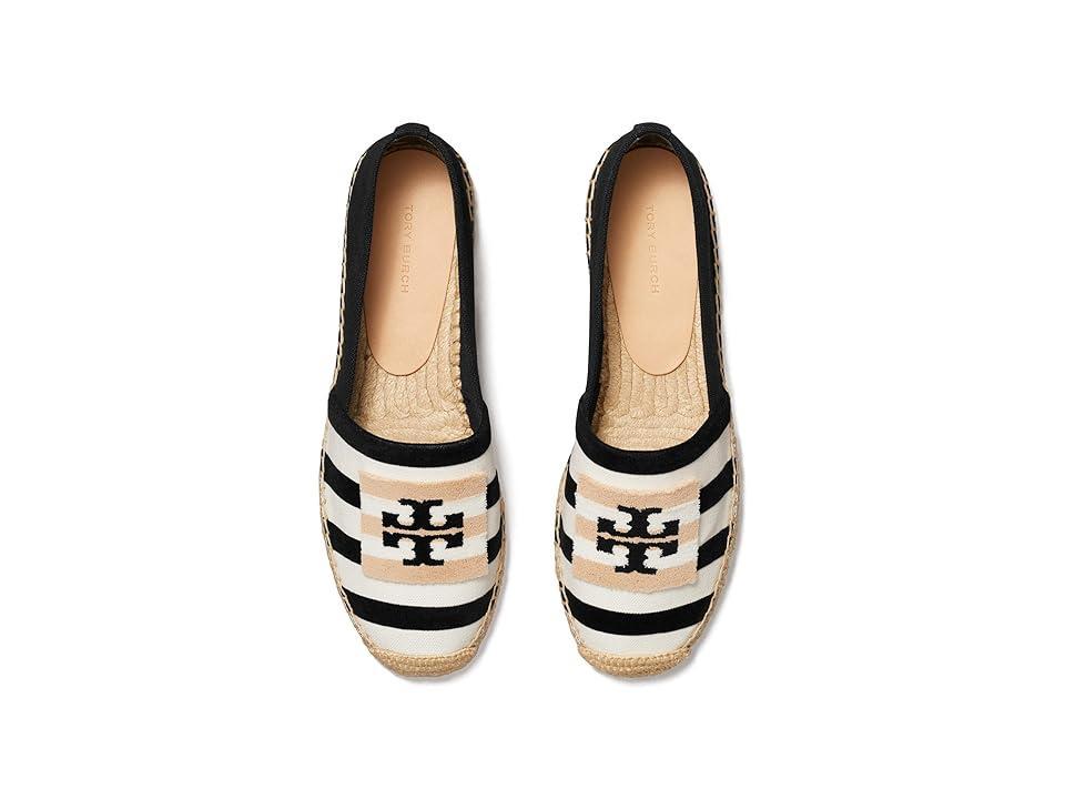 Tory Burch Double T Espadrille (Natural/Nero) Women's Flat Shoes Product Image