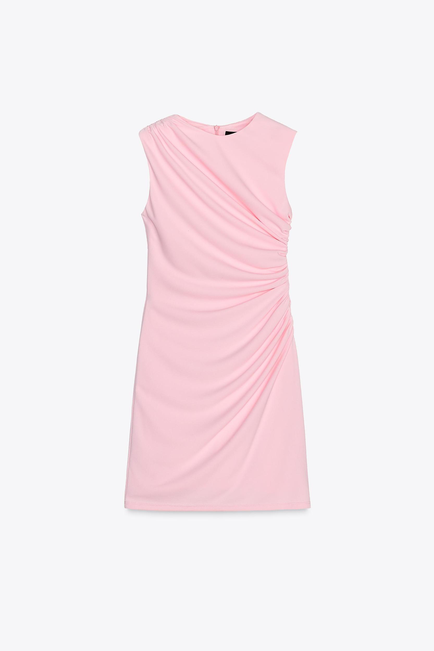SHORT DRESS WITH RUCHING Product Image