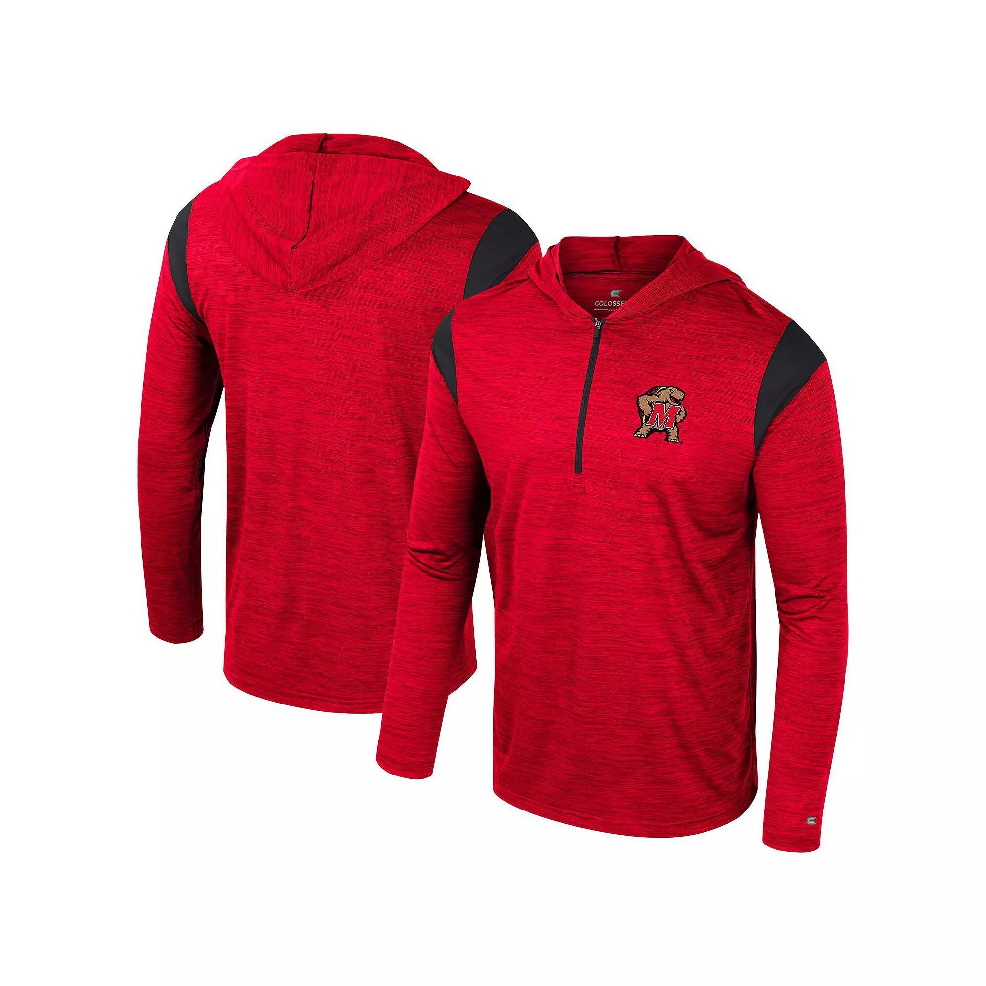 Men's Colosseum Red Maryland Terrapins Dozer Half-Zip Windshirt, Size: XL Product Image