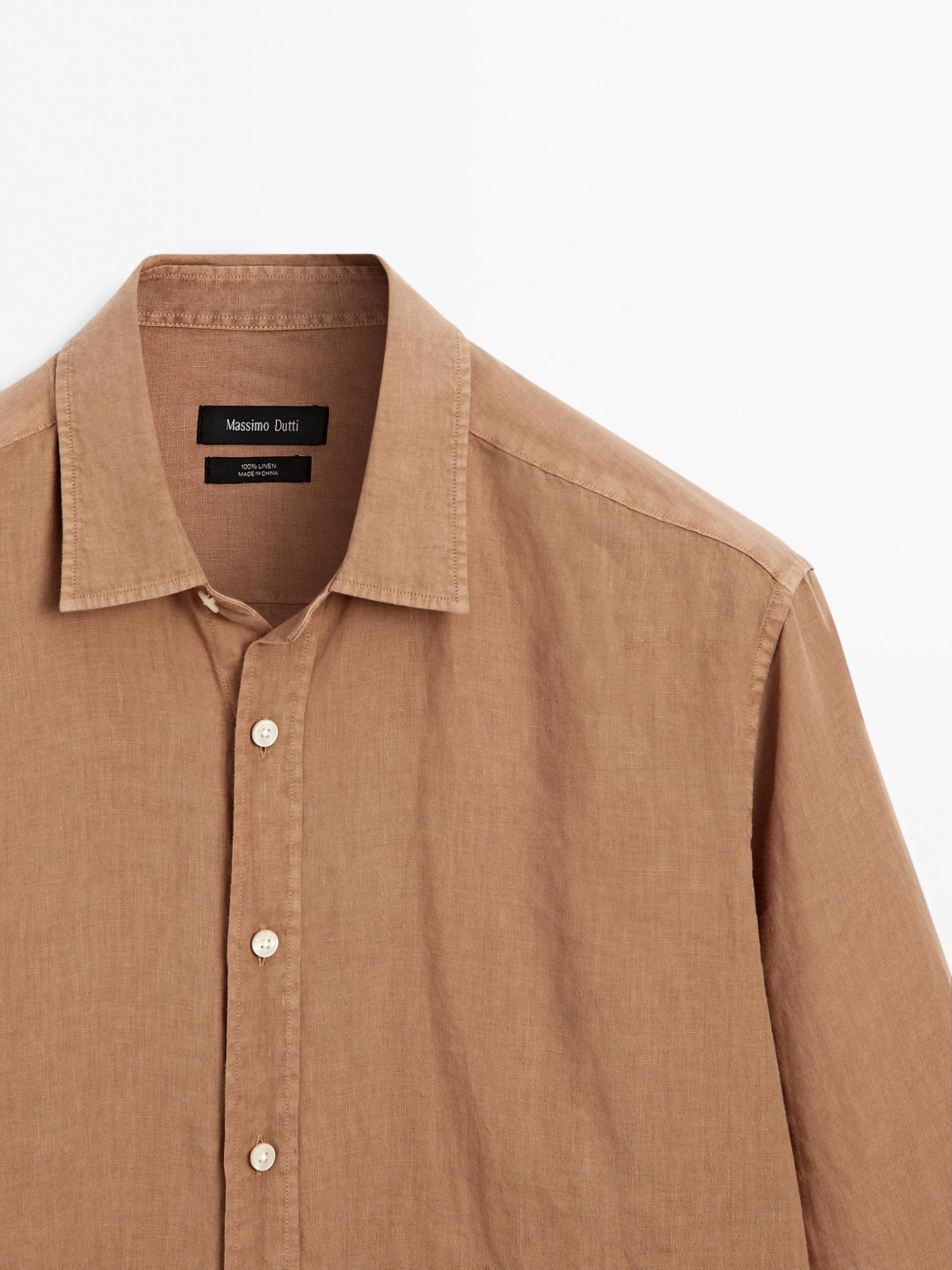 Regular fit shirt with maltinto finish Product Image