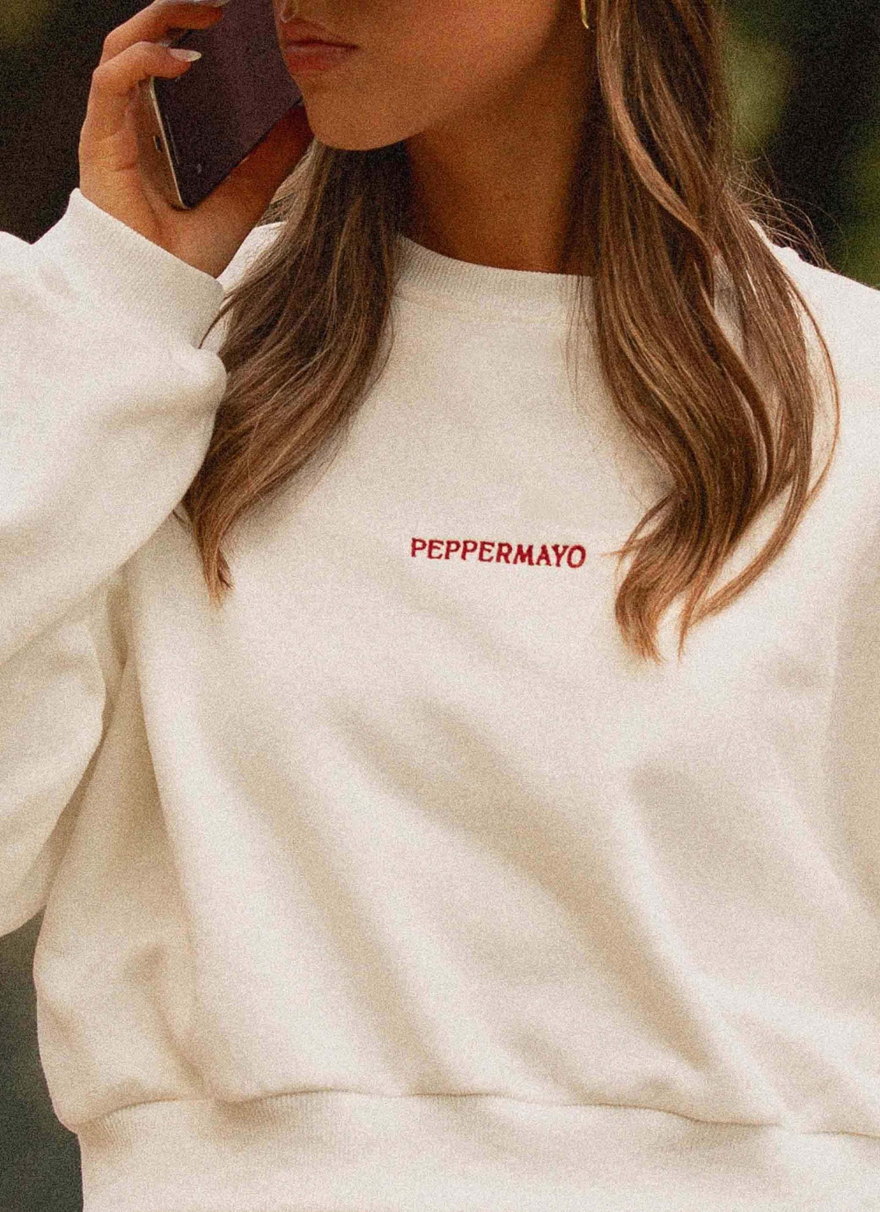 Signature Cropped Sweatshirt - Ivory Product Image