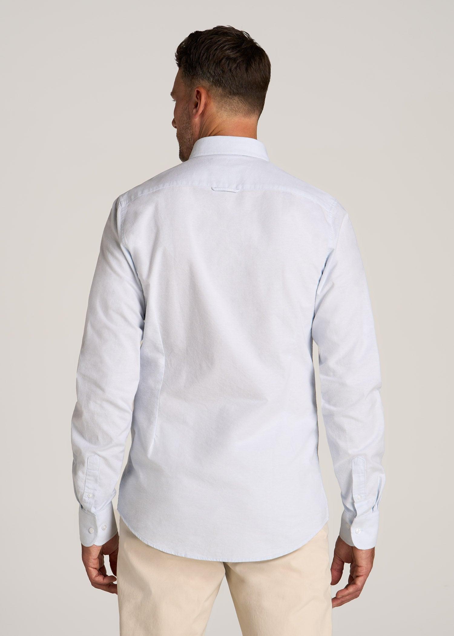 Washed Oxford Shirt for Tall Men in Light Blue Male Product Image