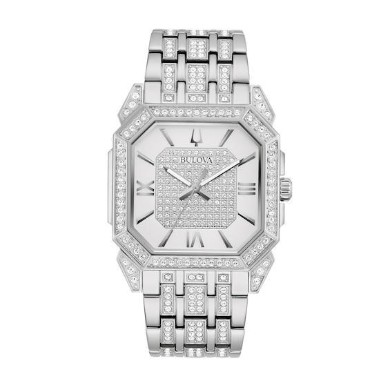 Bulova Mens Crystal Pave Two Tone Bracelet Watch Product Image