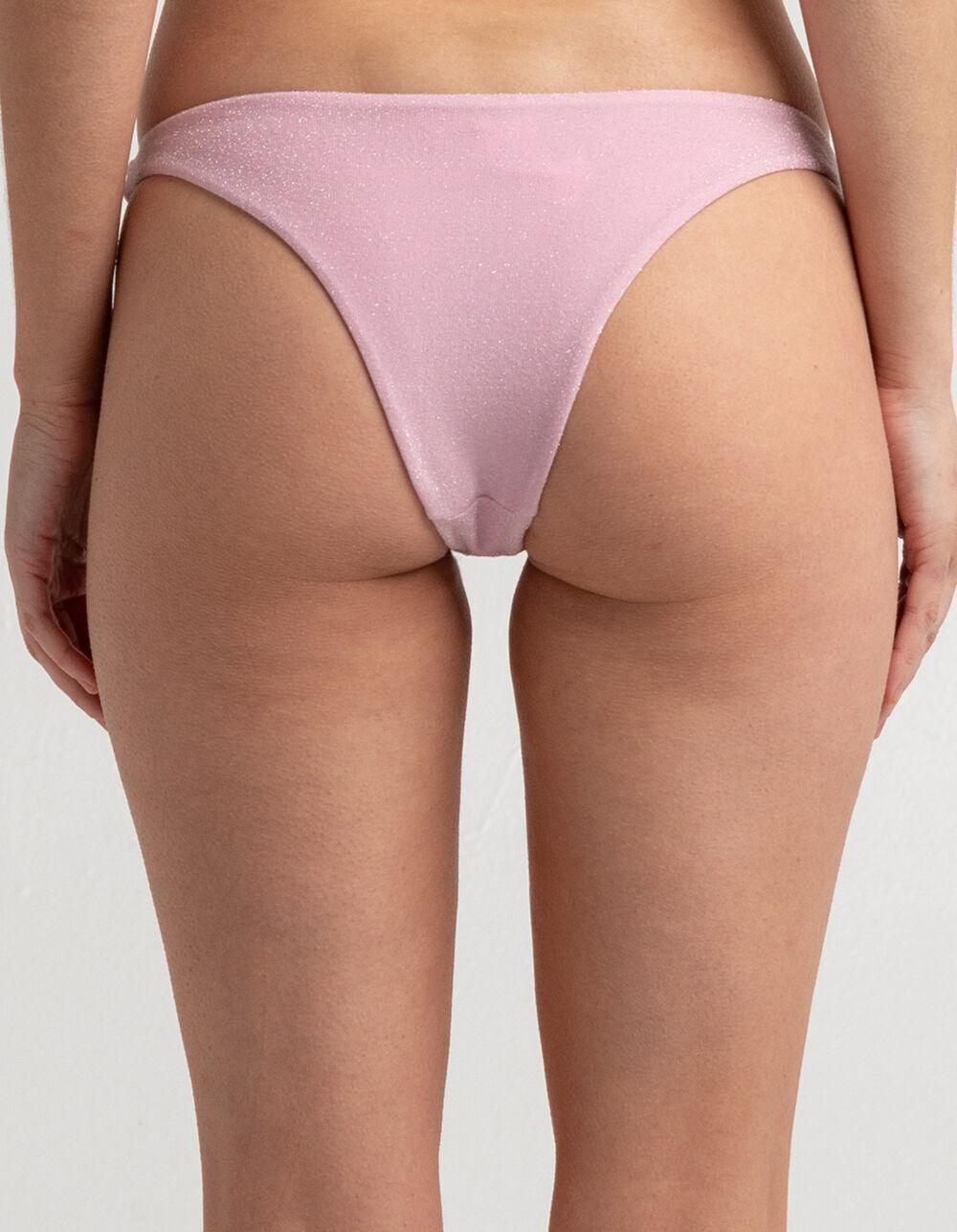 FULL TILT Textured Sprakle High Leg Cheekier Bikini Bottoms Product Image