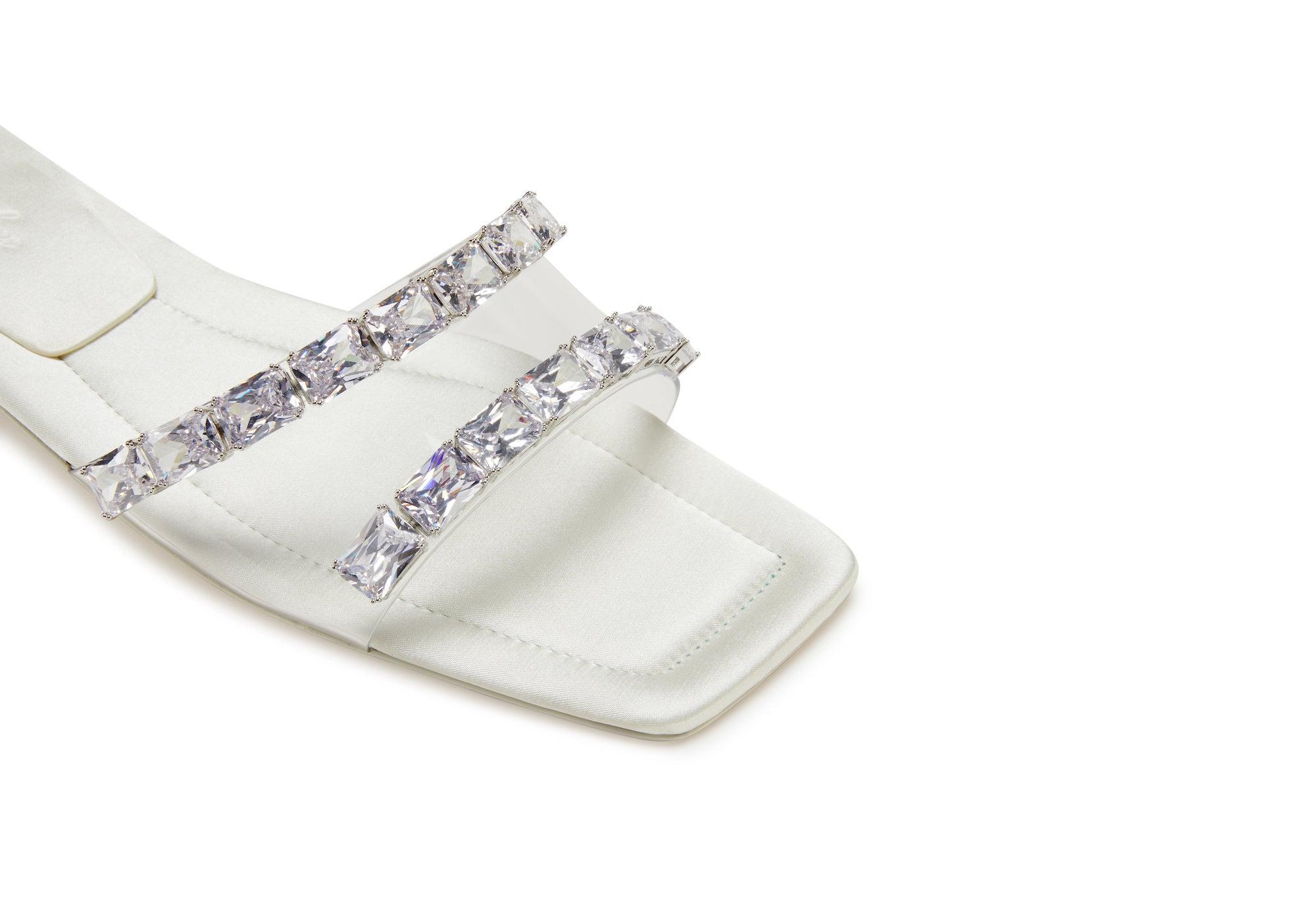 Alexandra Diamond Sandals (White) (Final Sale) Product Image