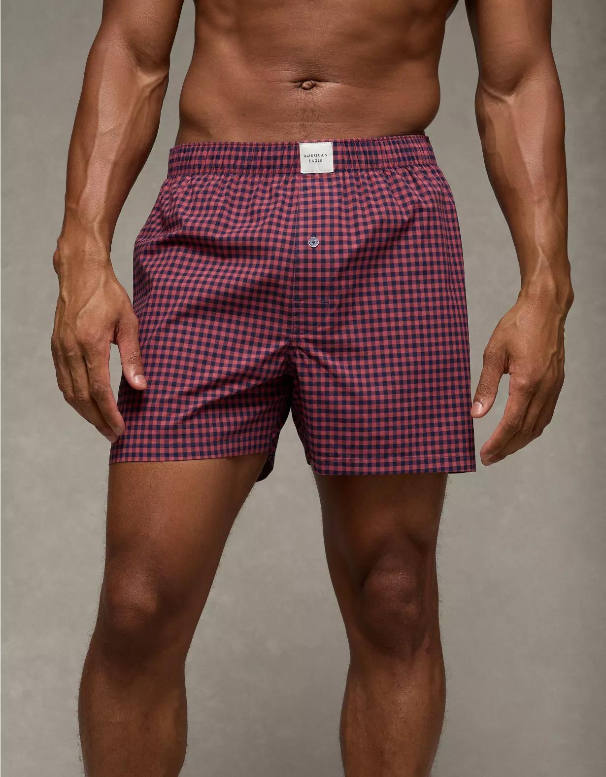 AEO Plaid Stretch Boxer Short Product Image