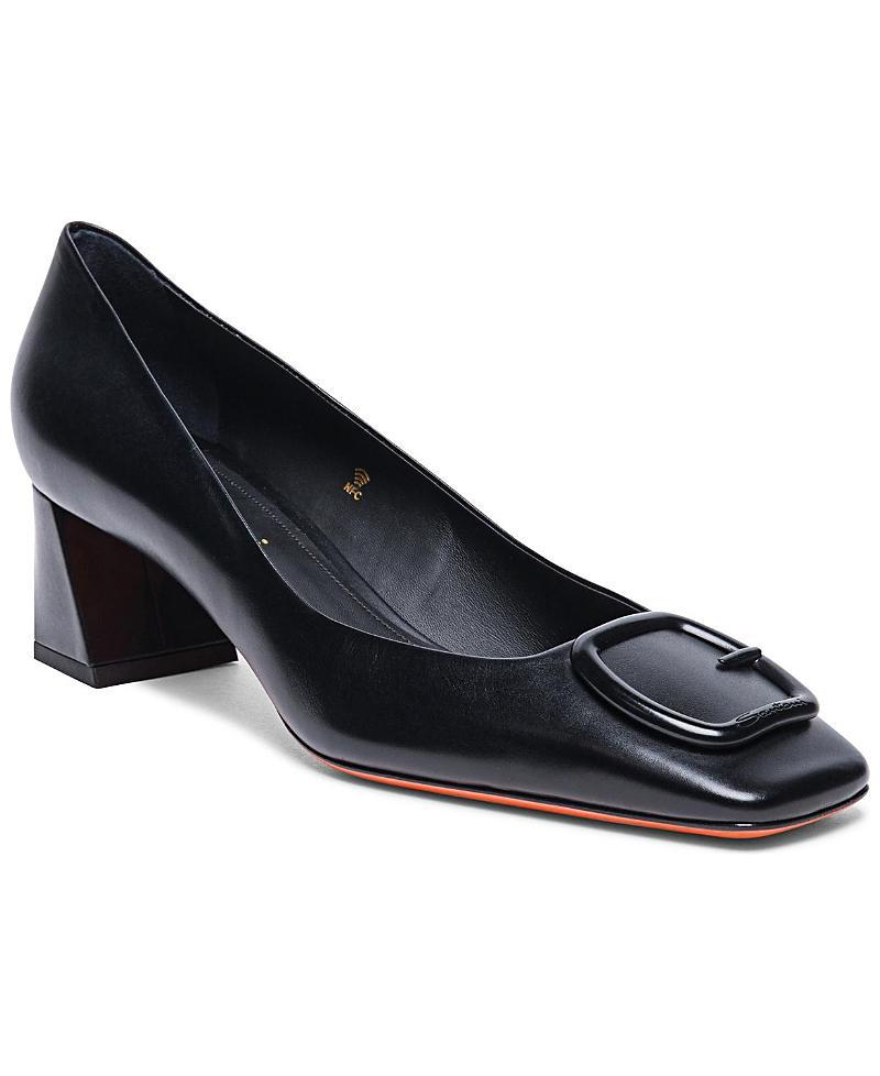 Womens Soft Square 50MM Leather Pumps Product Image