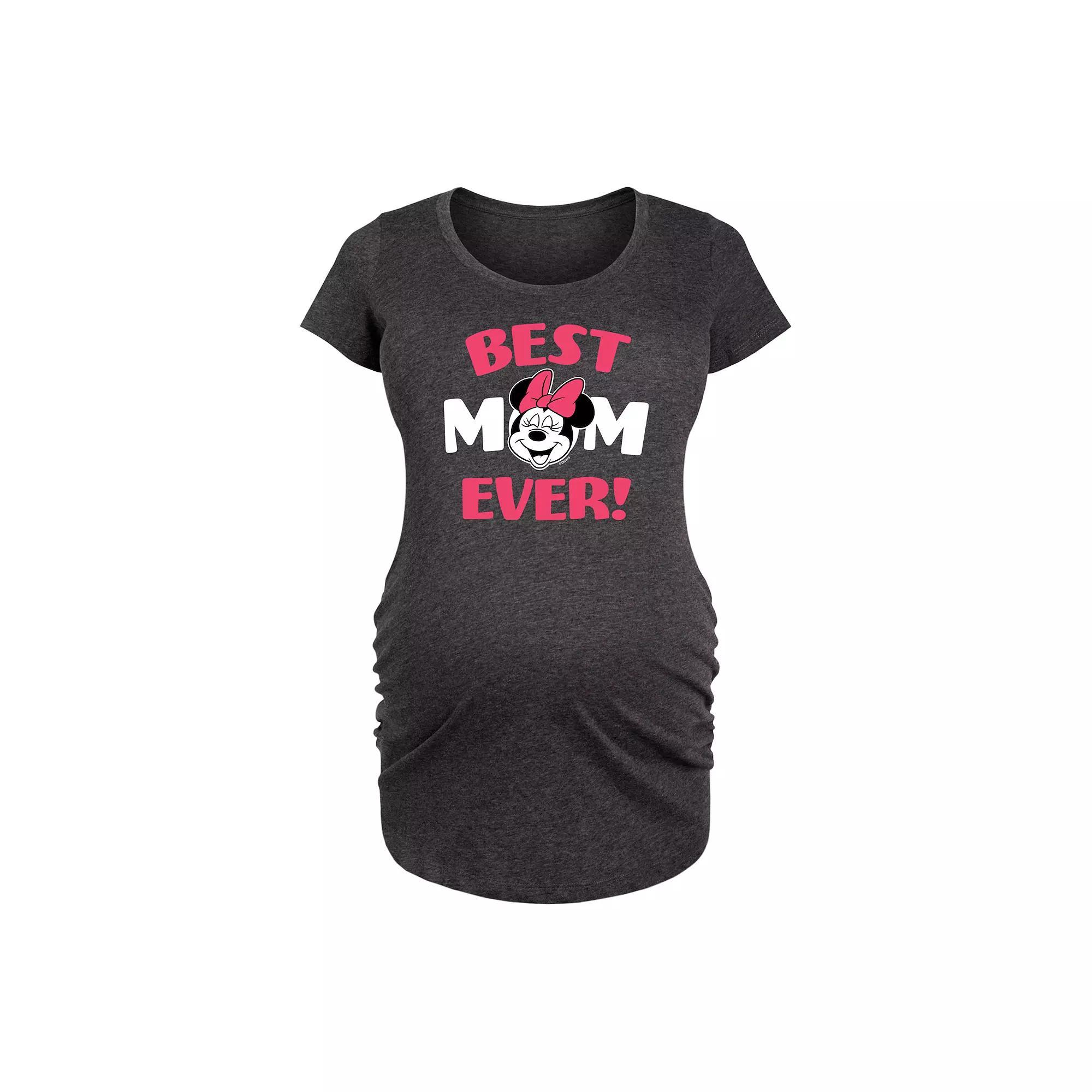 Disney's Minnie Mouse Maternity Best Mom Graphic Tee, Women's,  Product Image
