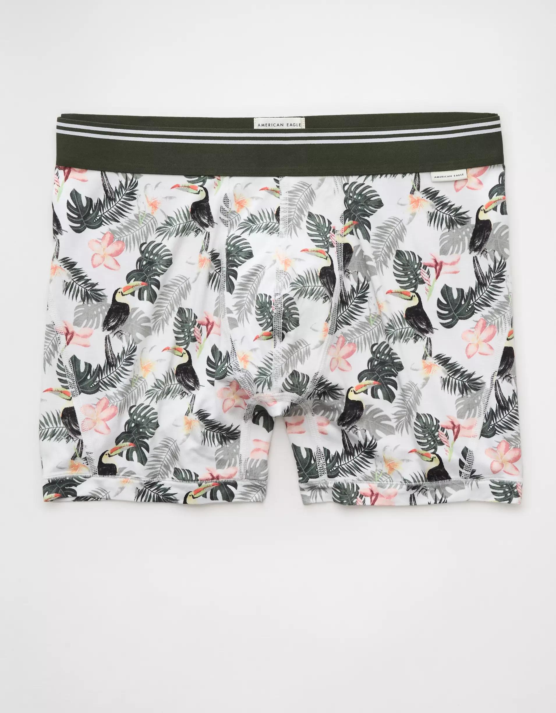 AEO Men's Tropical Toucan 4.5" Ultra Soft Boxer Brief Product Image