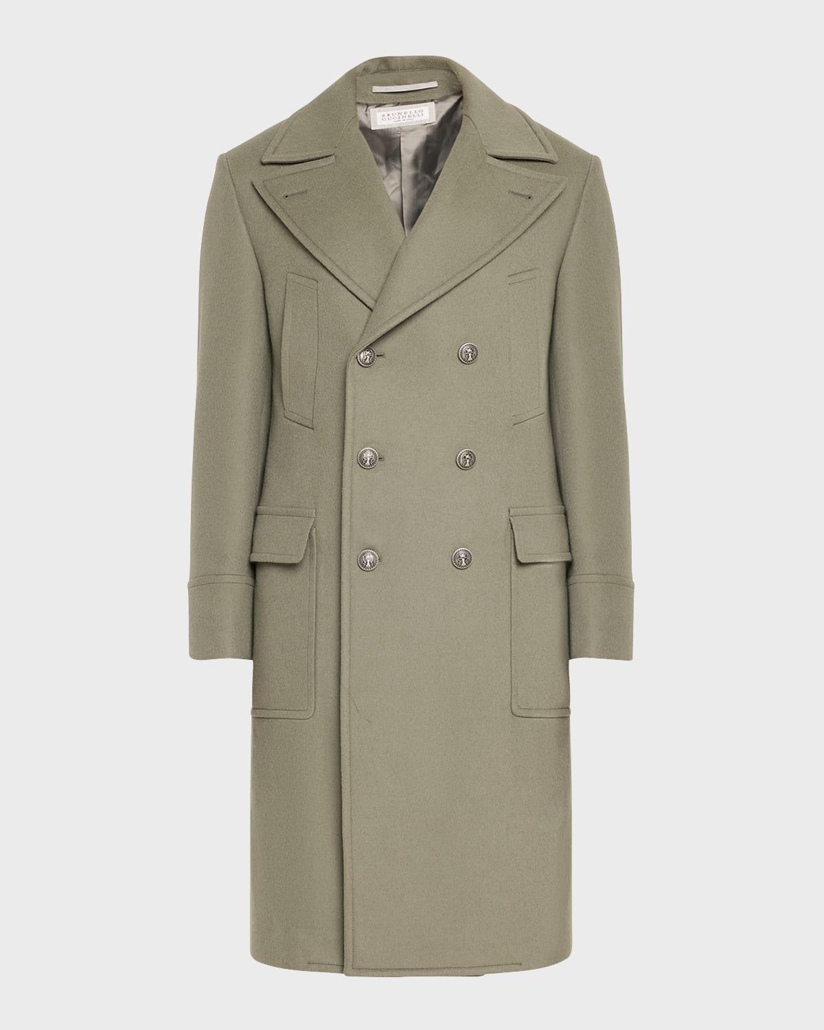 Men's Wool Double-Breasted Overcoat Product Image