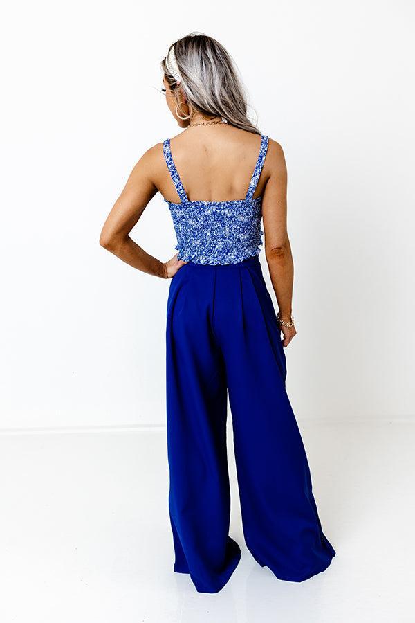 Forever Yours High Waist Pants In Royal Blue Product Image