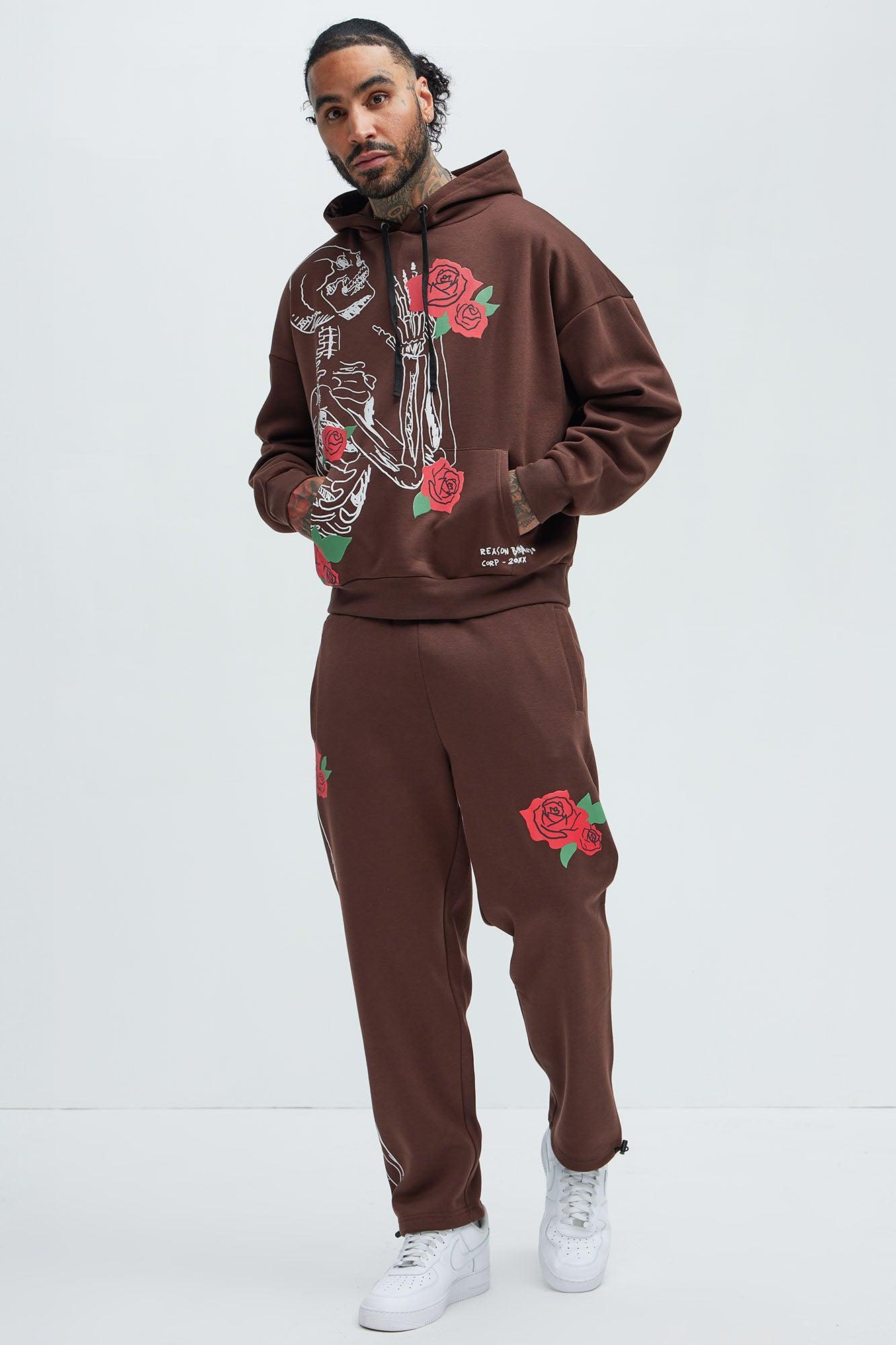 Give Me My Flowers Jogger - Brown Product Image