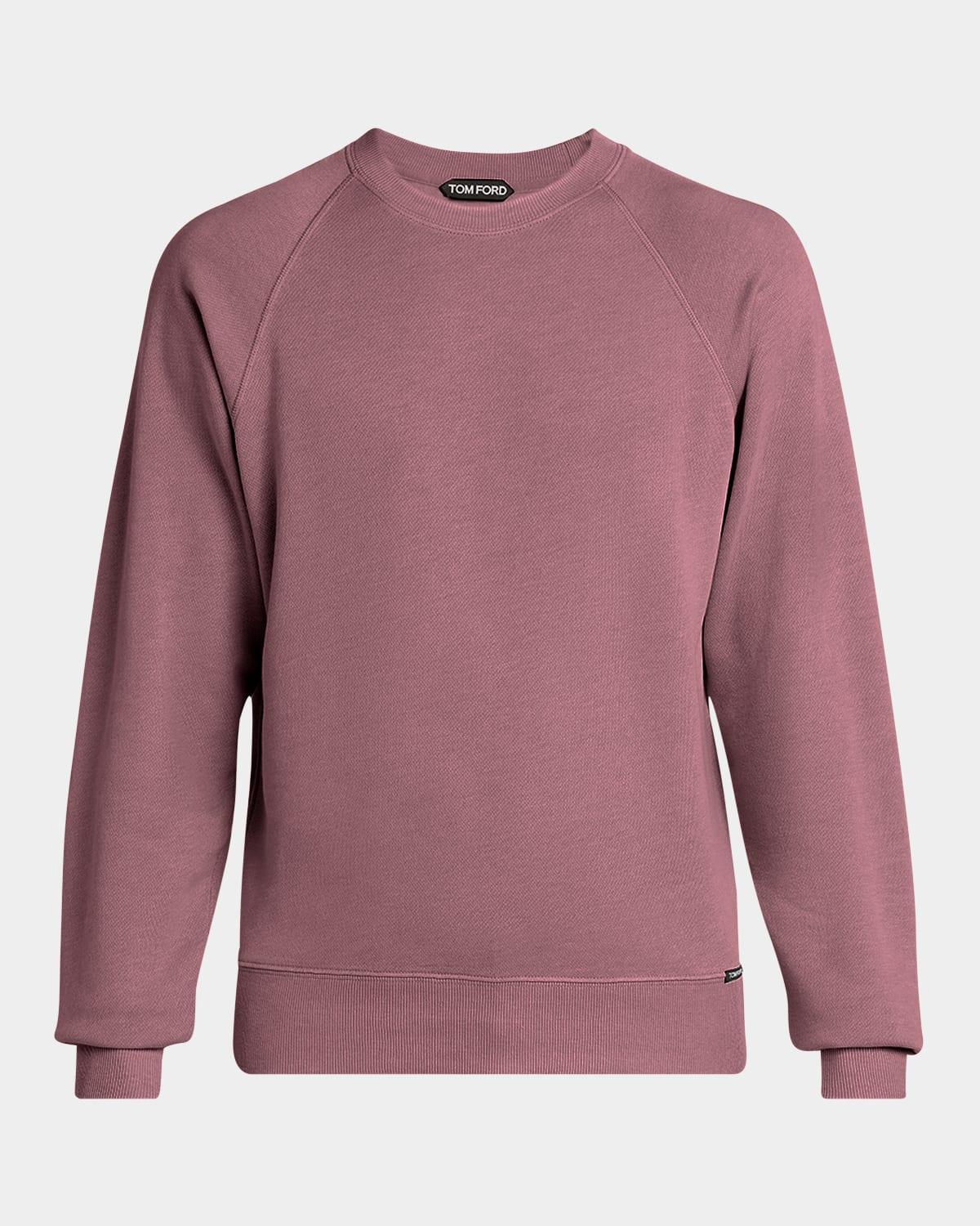 Mens Melange Cotton Raglan Crewneck Sweater Product Image