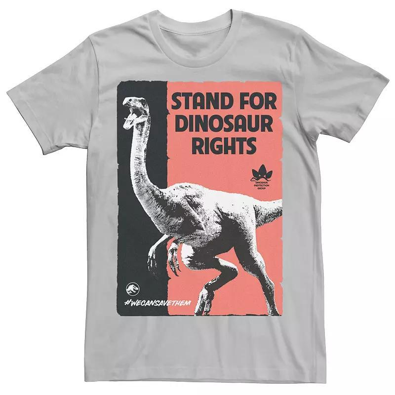 Men's Jurassic World Stand For Dinosaurs Poster Tee, Size: XXL, Kelly Grey Product Image