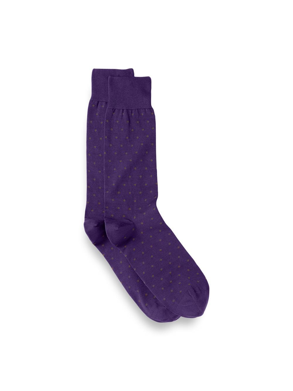 Dot Cotton Blend Sock - Purple Multi Product Image