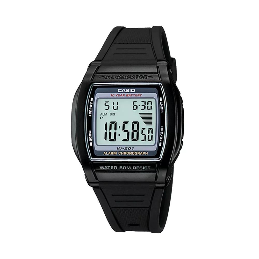 Casio Mens Digital Chronograph Watch - W201-1AV, Multicolor Product Image