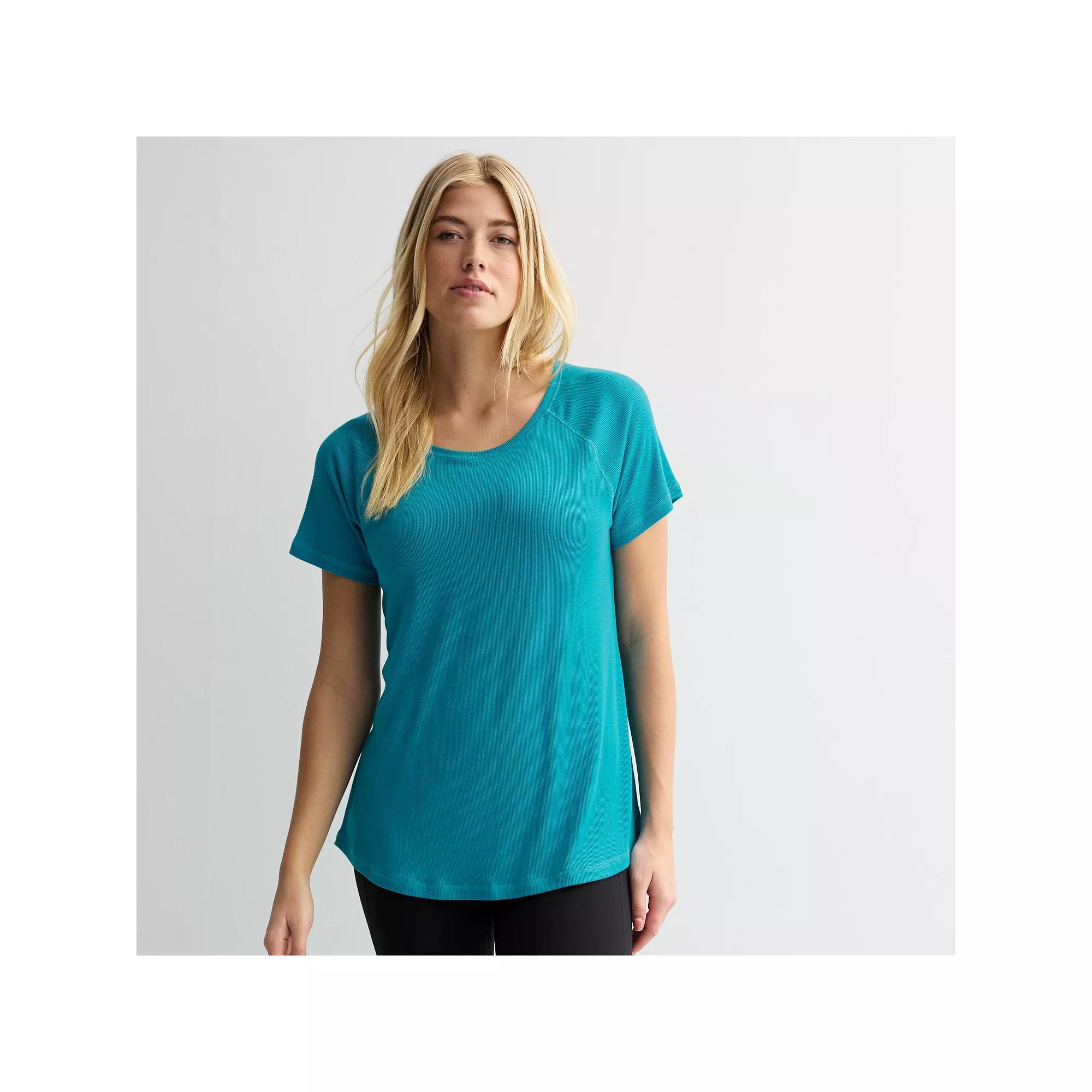 Women's Tek Gear® Core Raglan Tee, Size: Small, Keilani Blue Rib Product Image