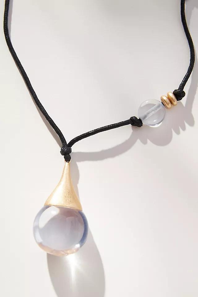 Lucite Pendant Cord Necklace Product Image