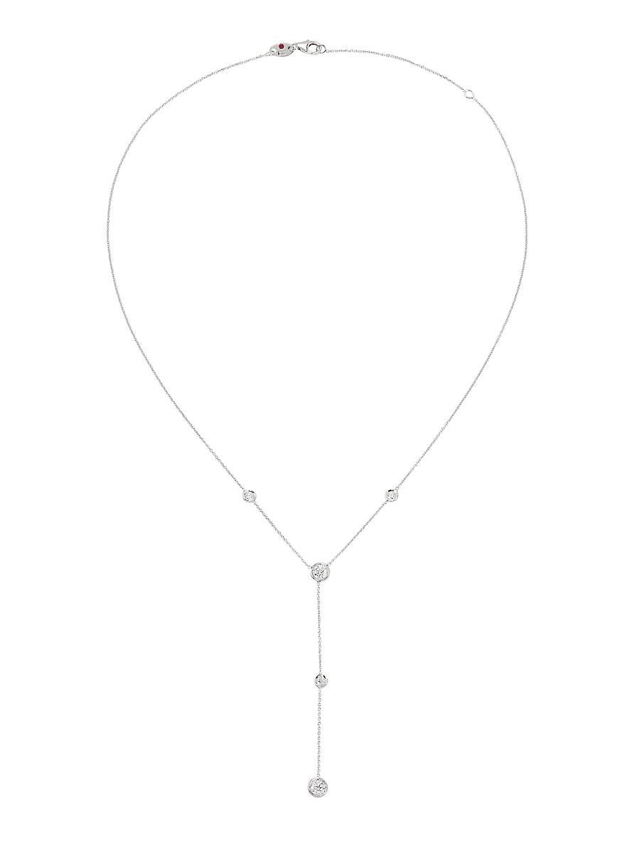 Womens Diamonds By The Inch 18K White Gold & Diamond Lariat Necklace Product Image