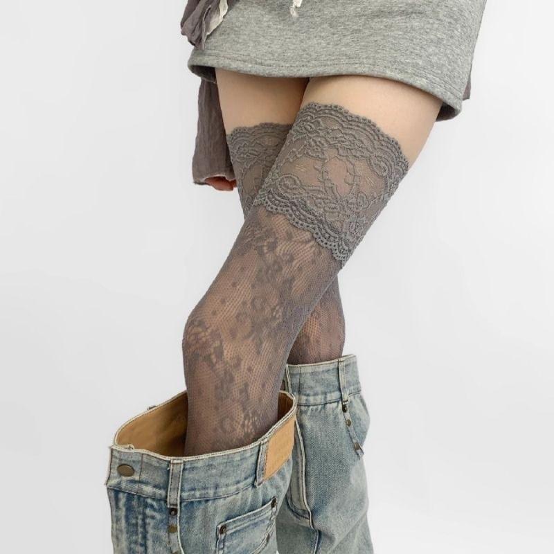Lace Over The Knee Socks Product Image