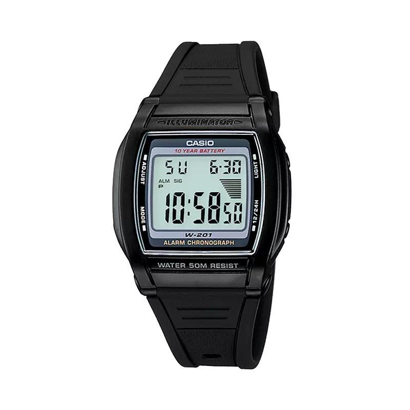 Casio Mens Digital Chronograph Watch - W201-1AV, Multicolor Product Image