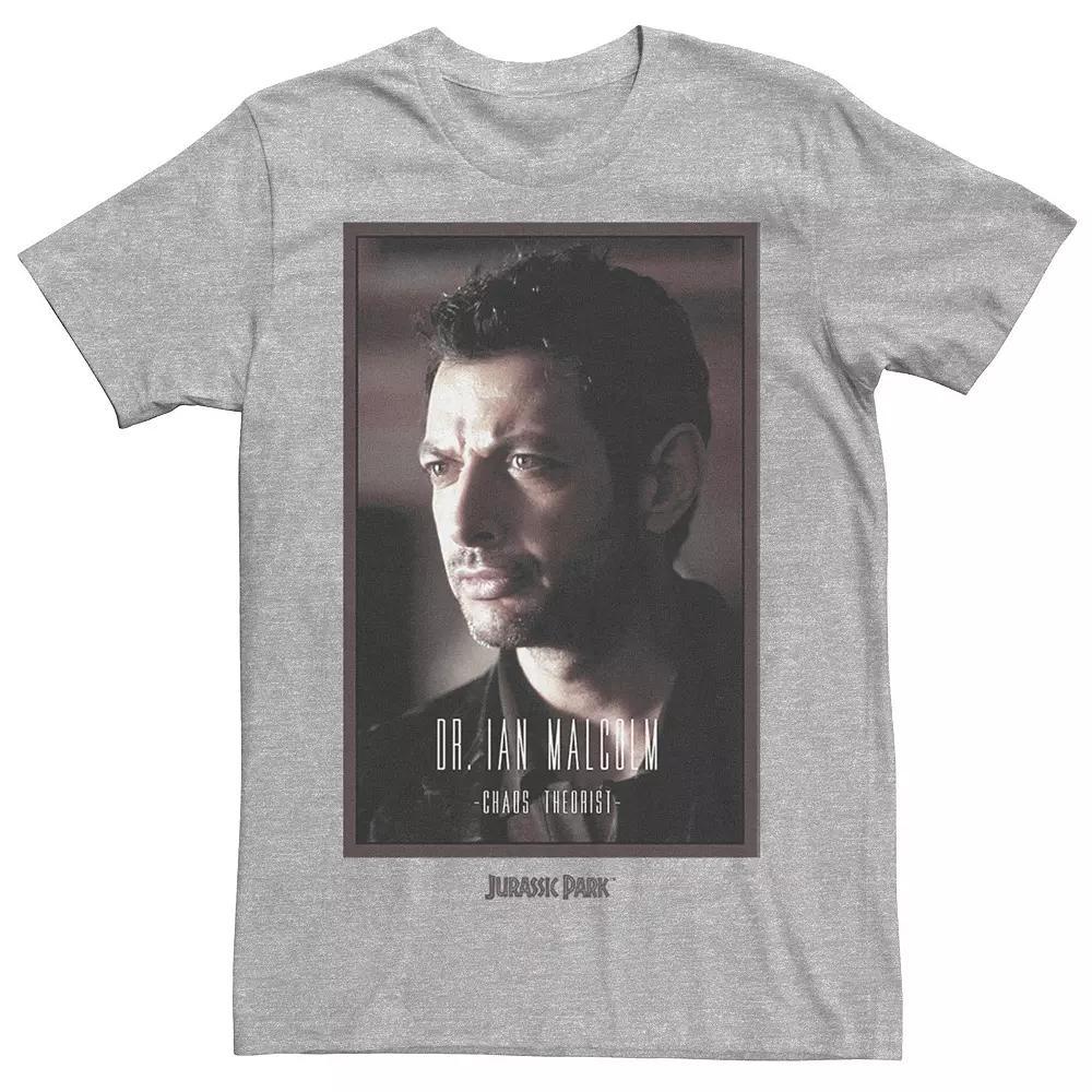 Men's Jurassic Park Dr. Ian Malcolm Chaos Theorist Tee, Size: 3XL, Athletic Grey Product Image