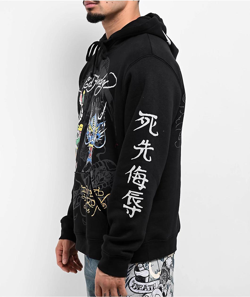 Ed Hardy Dragons Black Hoodie Product Image