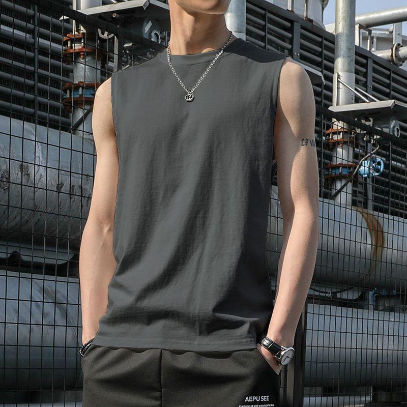 Round Neck Plain Tank Top Product Image