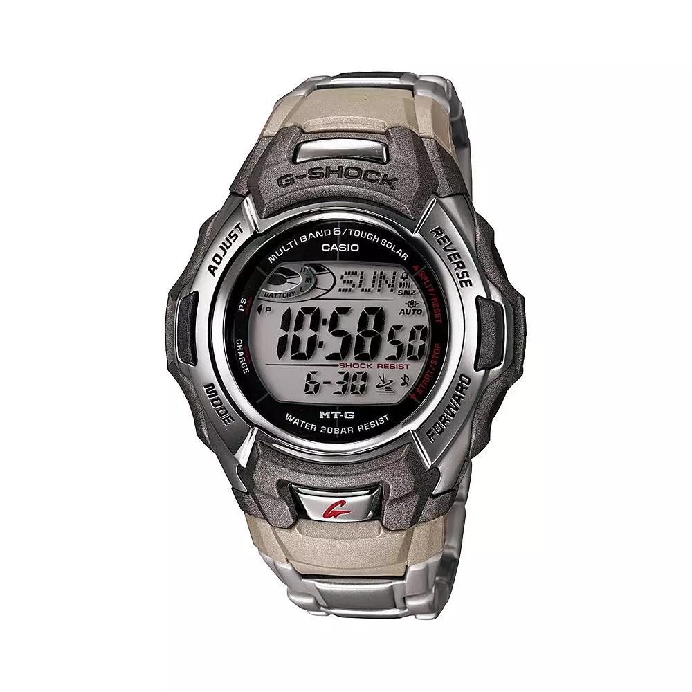 Casio Men's G-Shock Tough Solar Atomic Stainless Steel Digital Chronograph Watch - MTGM900DA-8, Silver Product Image