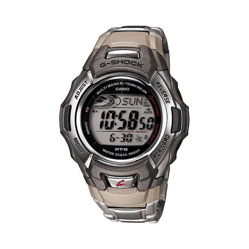Casio Men's G-Shock Tough Solar Atomic Stainless Steel Digital Chronograph Watch - MTGM900DA-8, Silver Product Image