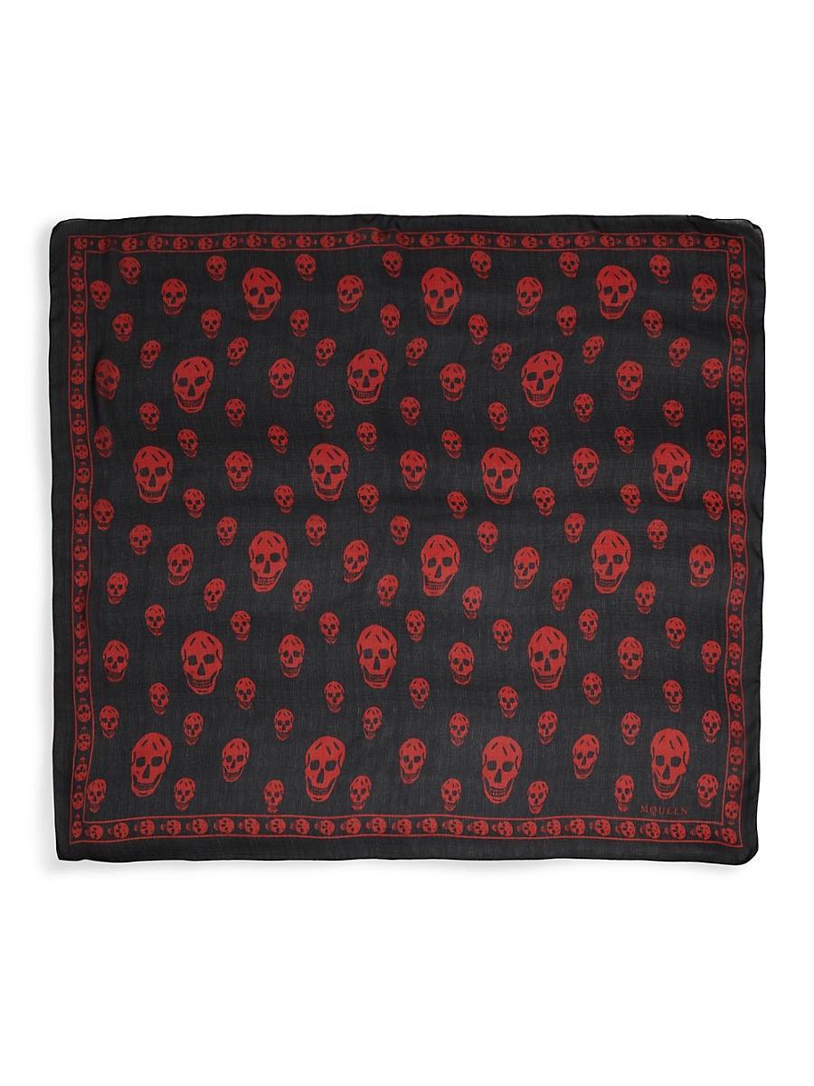 Mens Silk Chiffon Skull Scarf Product Image