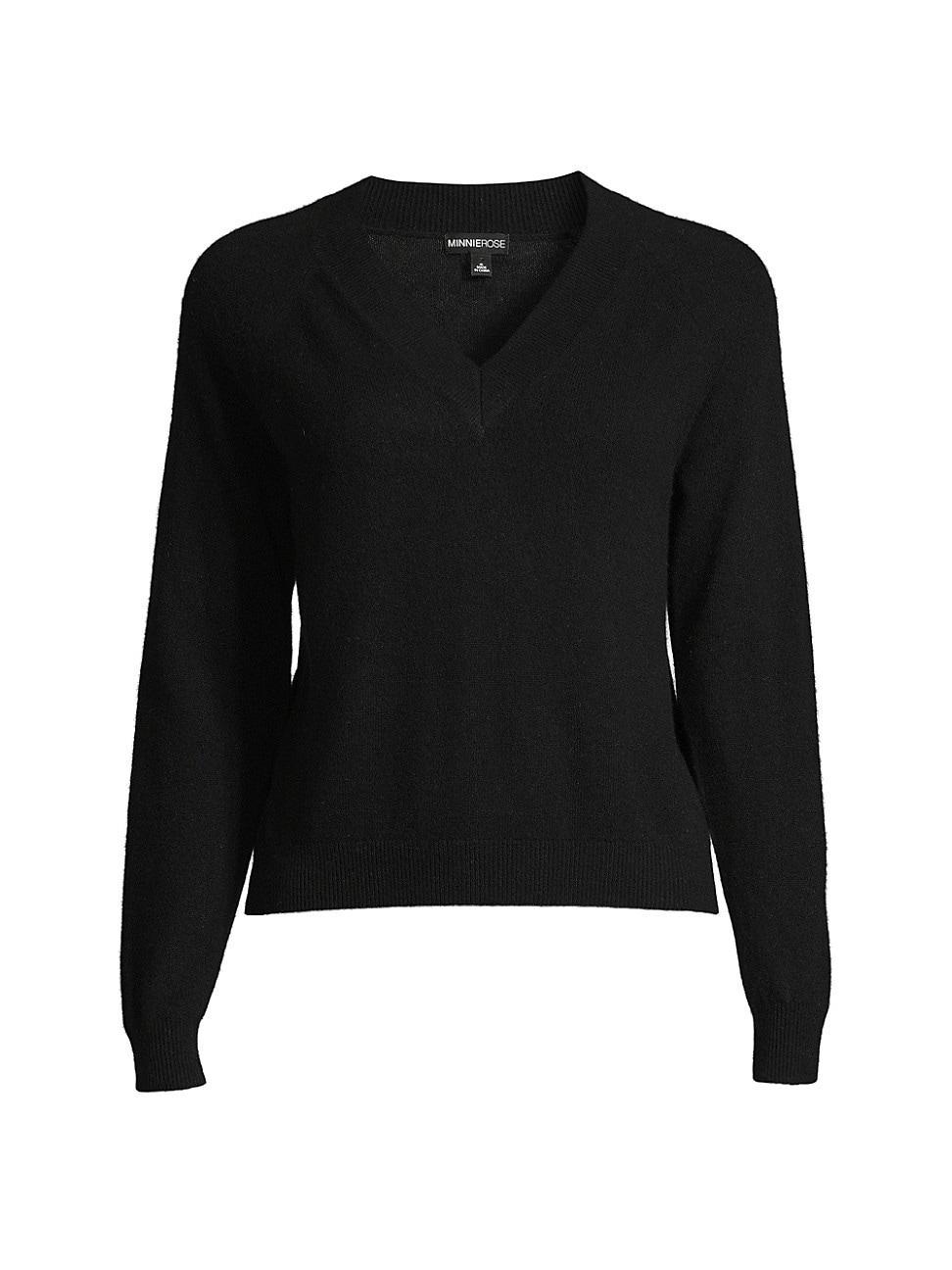 Womens V-Neck Cashmere Sweater Product Image