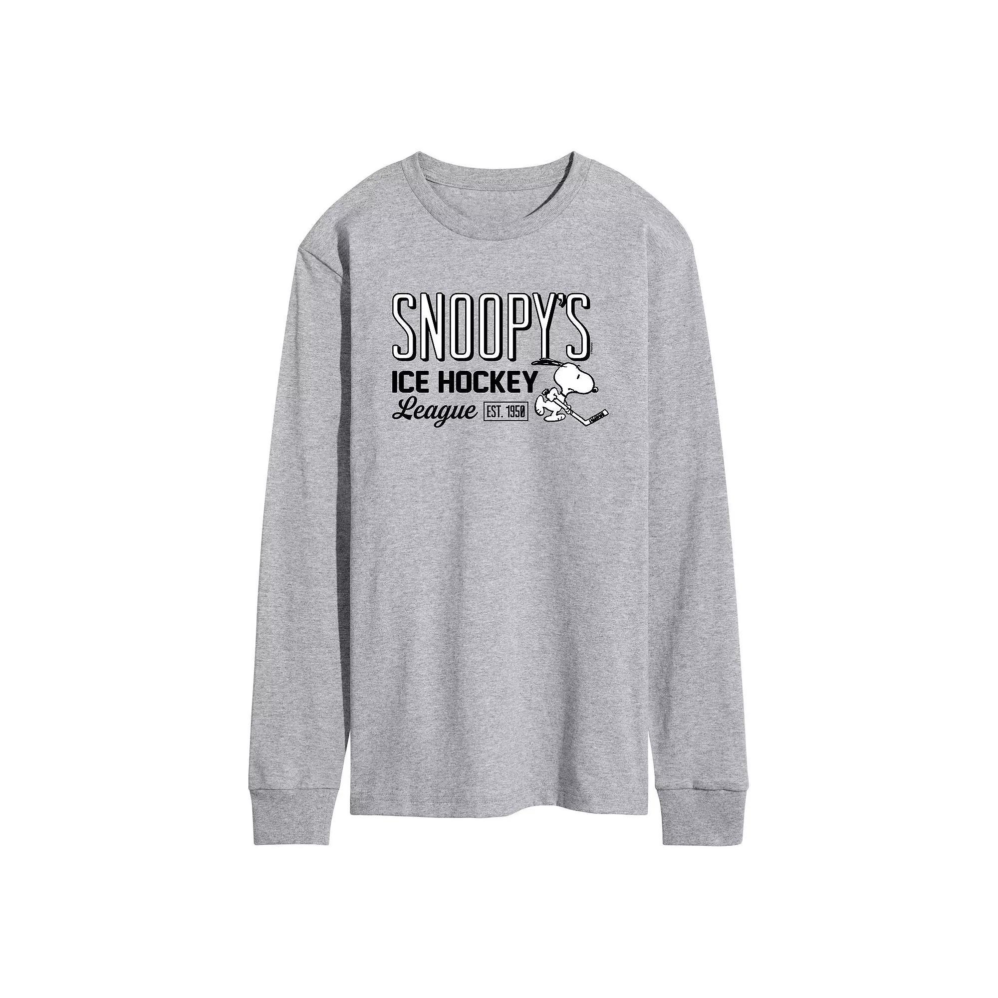 Men's Peanuts Snoopy Hockey Tee,  Product Image