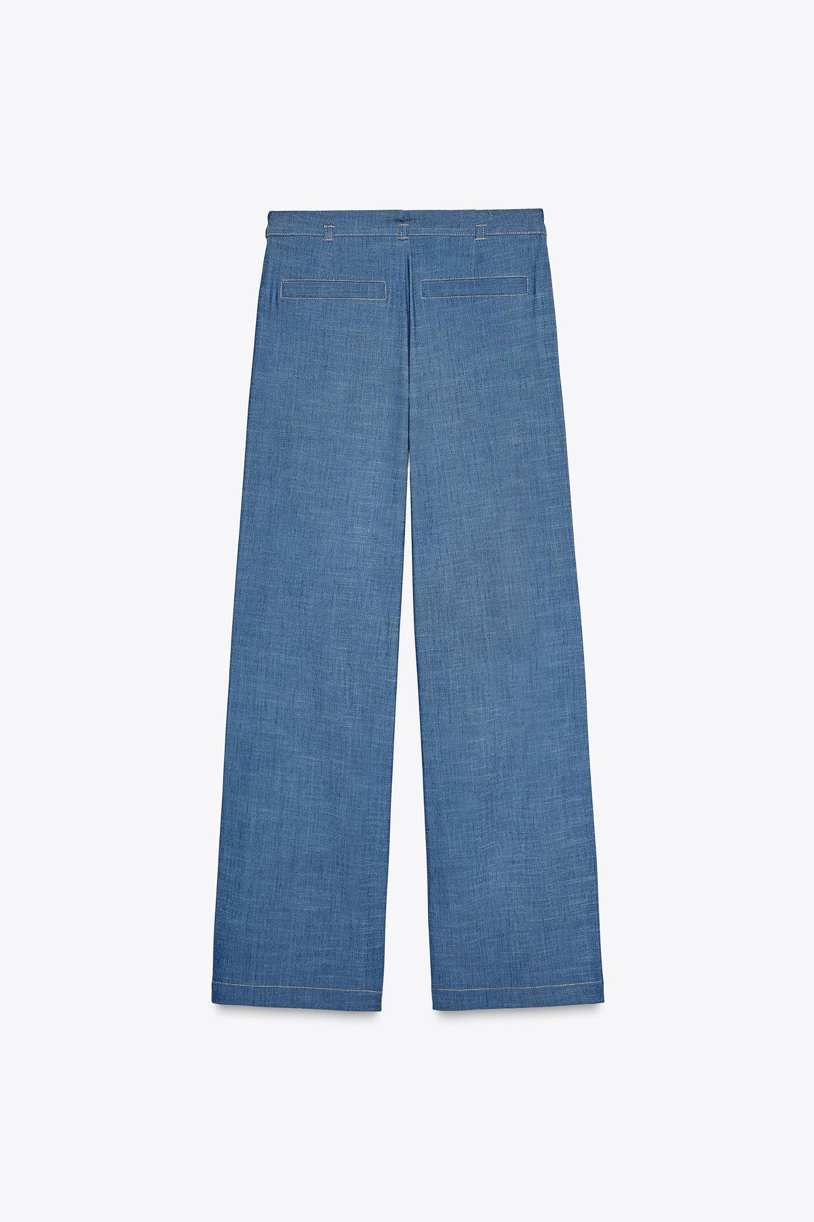 WIDE-LEG PANTS WITH THIN BELT Product Image