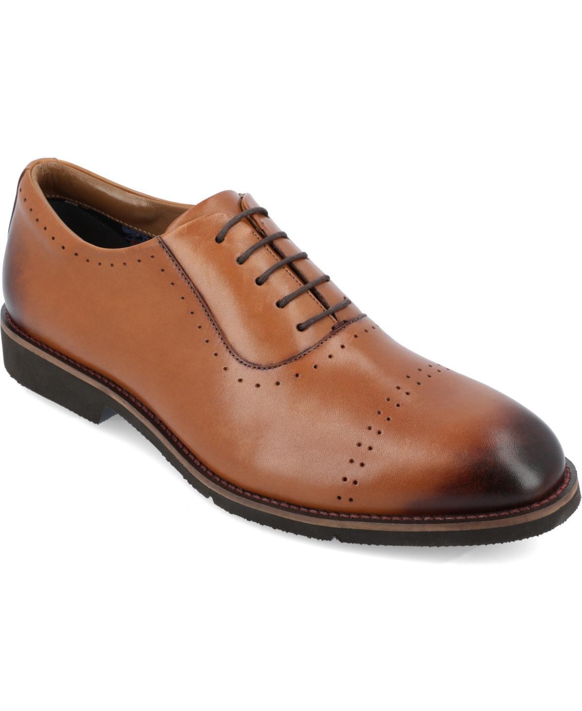 Thomas & Vine Morey Perforated Mens Leather Oxfords Red Product Image