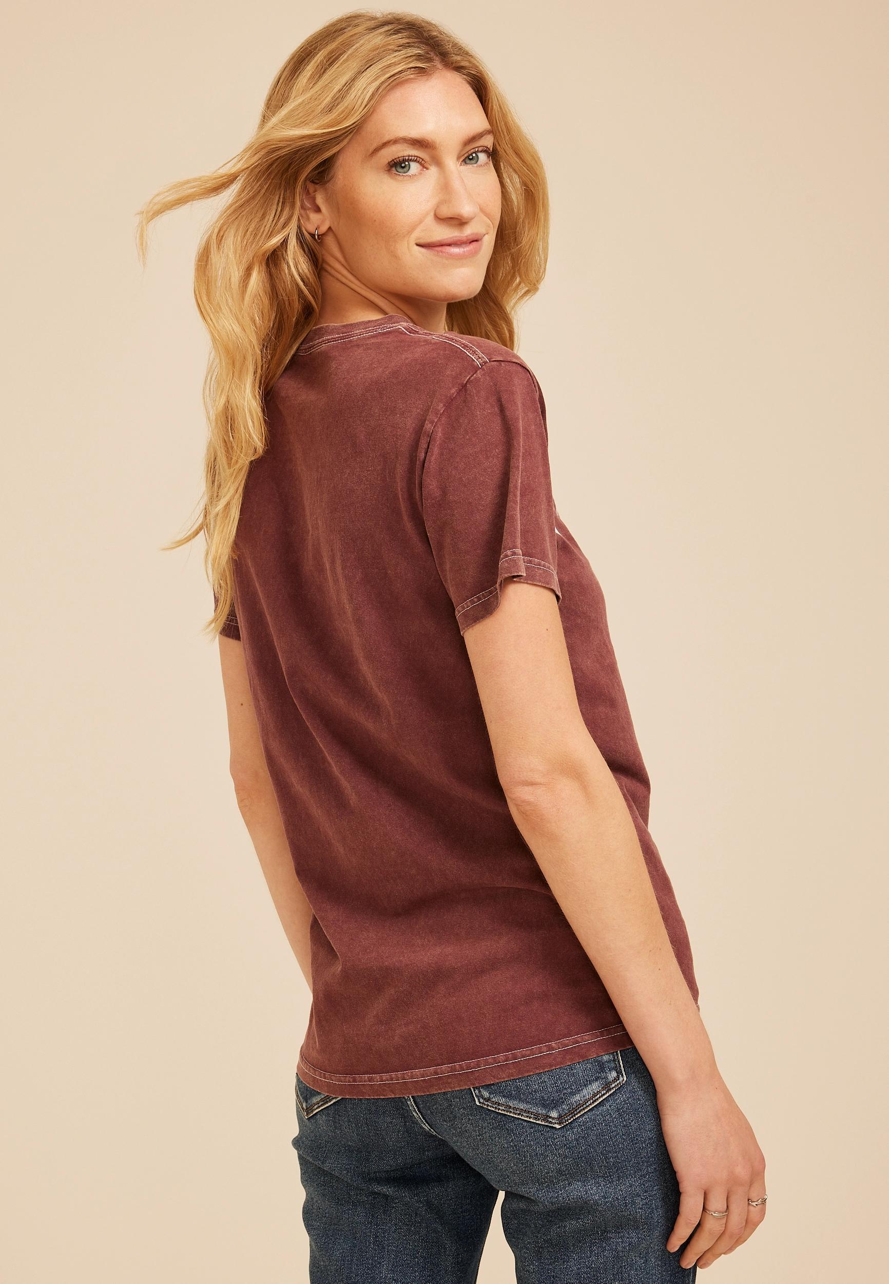 Maurices Womens XX Large Size Floral Faith Relaxed Fit Graphic Tee Product Image